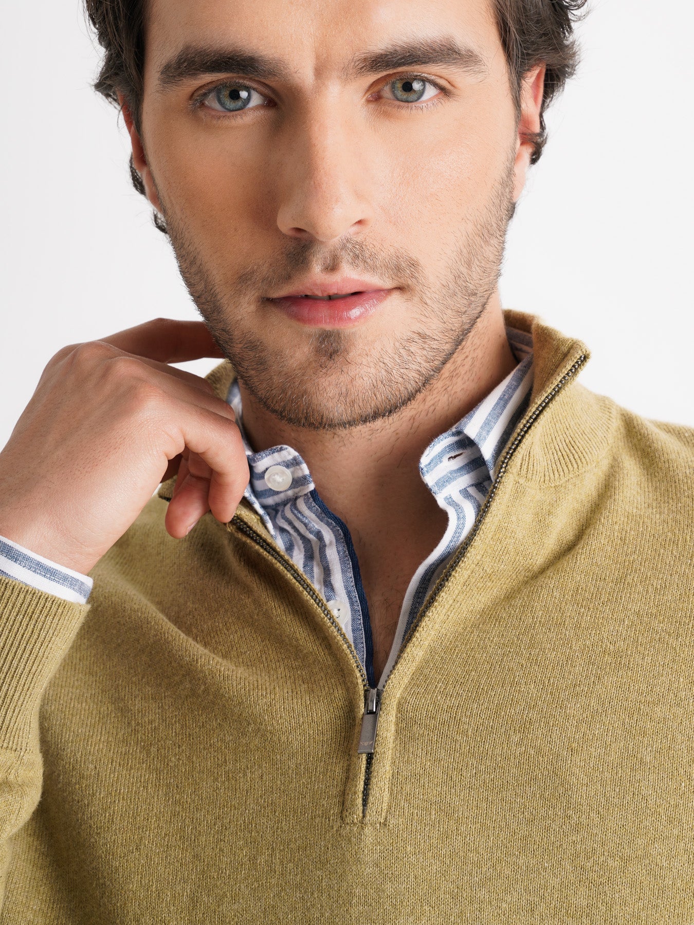 Pullover Caxemira Fino Verde Mr. Blue