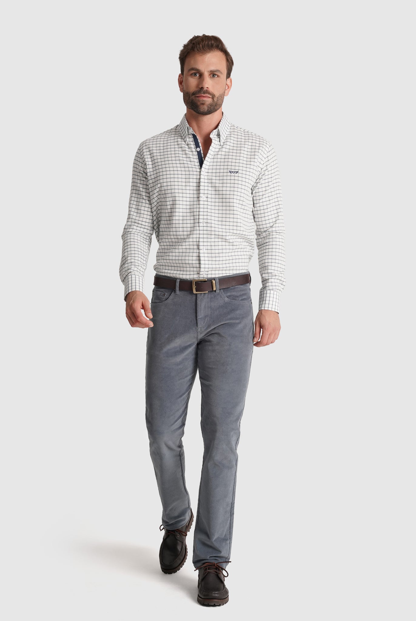 Calça Algodão Azuis Slim Fit Mr. Blue