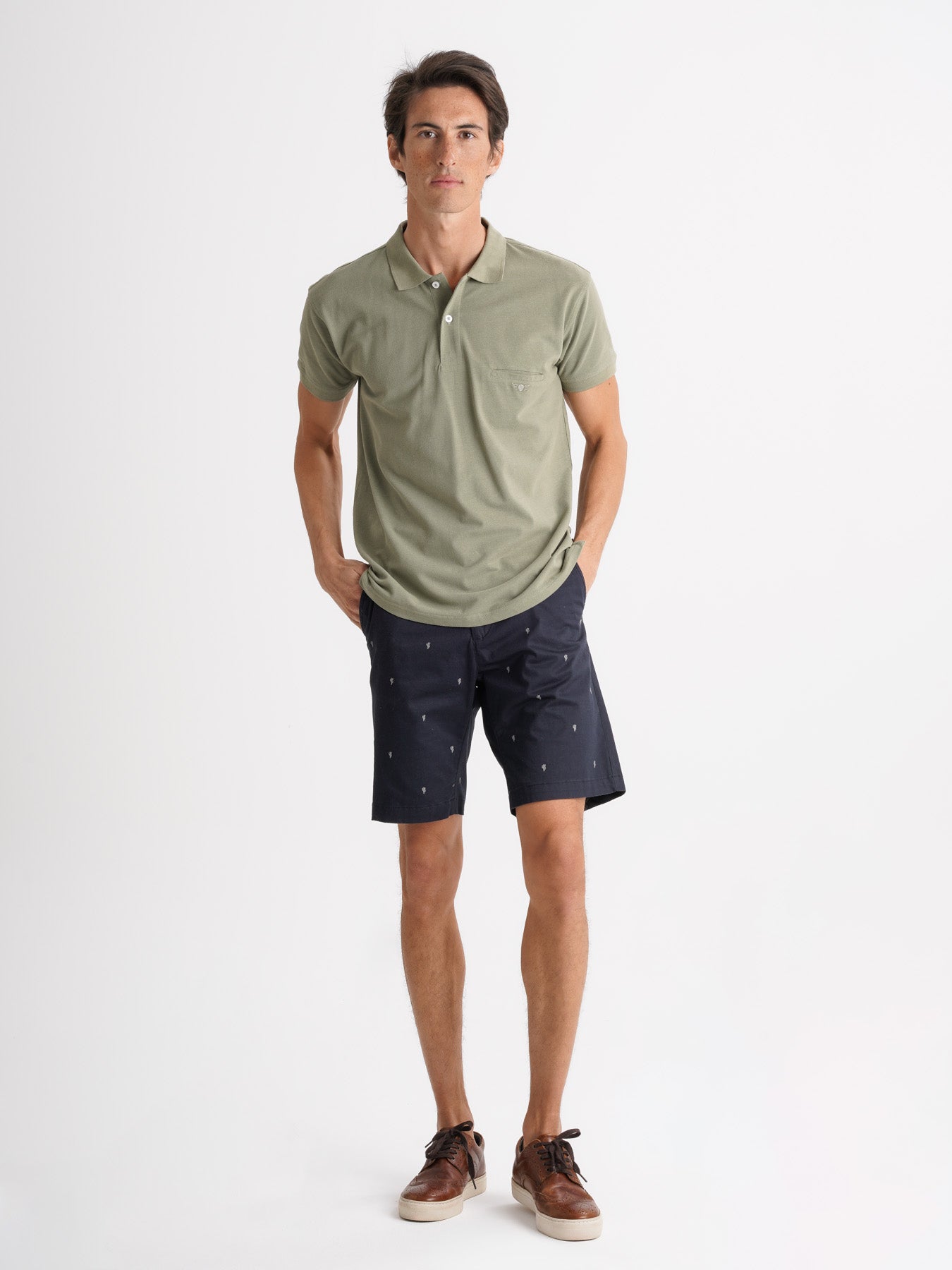 Polo Regular Fit Piquet Verde Mr. Blue