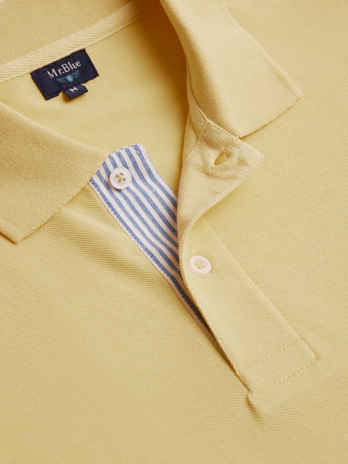 Polo Regular Fit Piquet Amarelo Mr. Blue