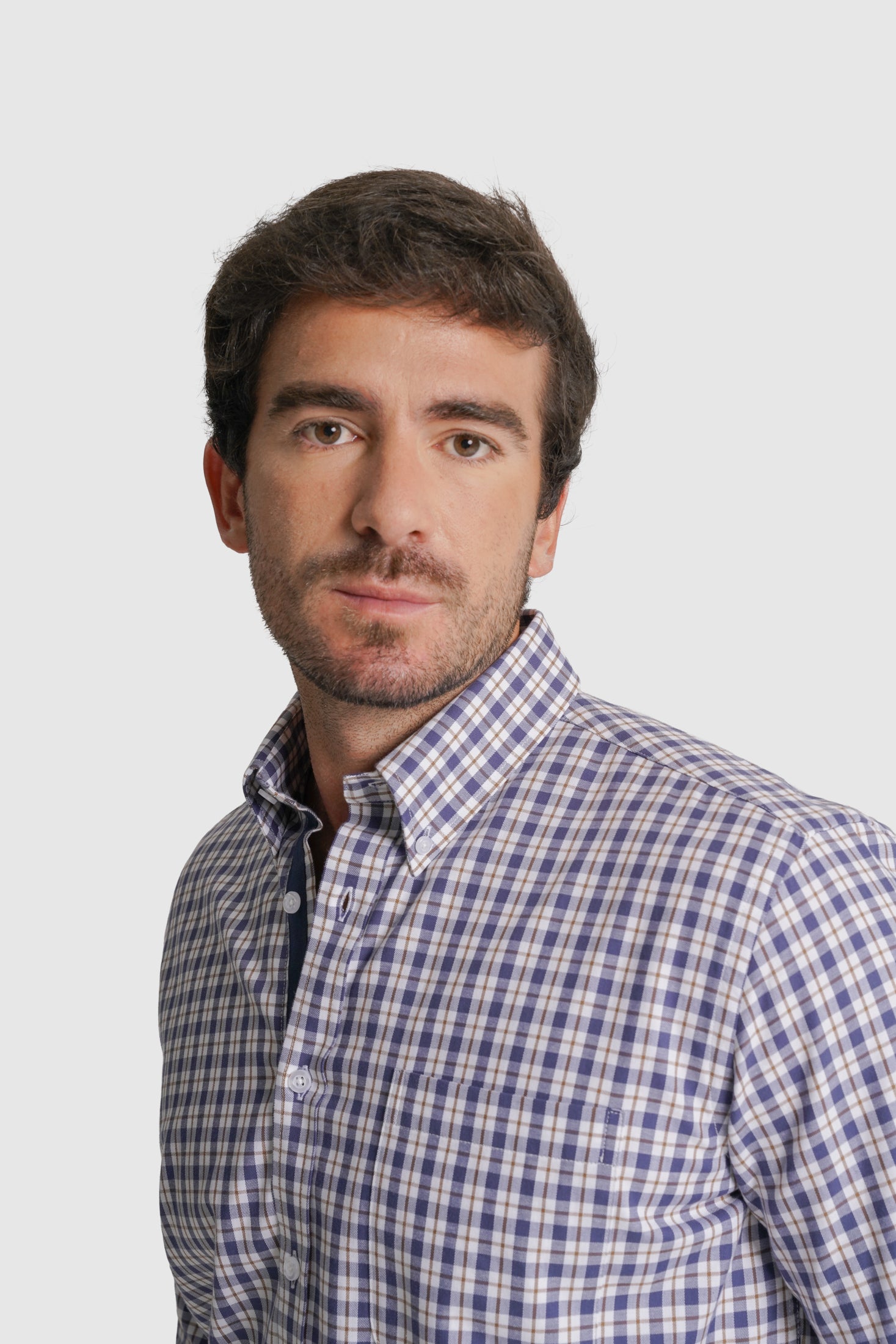 CAMISA ALGODÃO REGULAR FIT BRANCA QUADRADA MR. BLUE