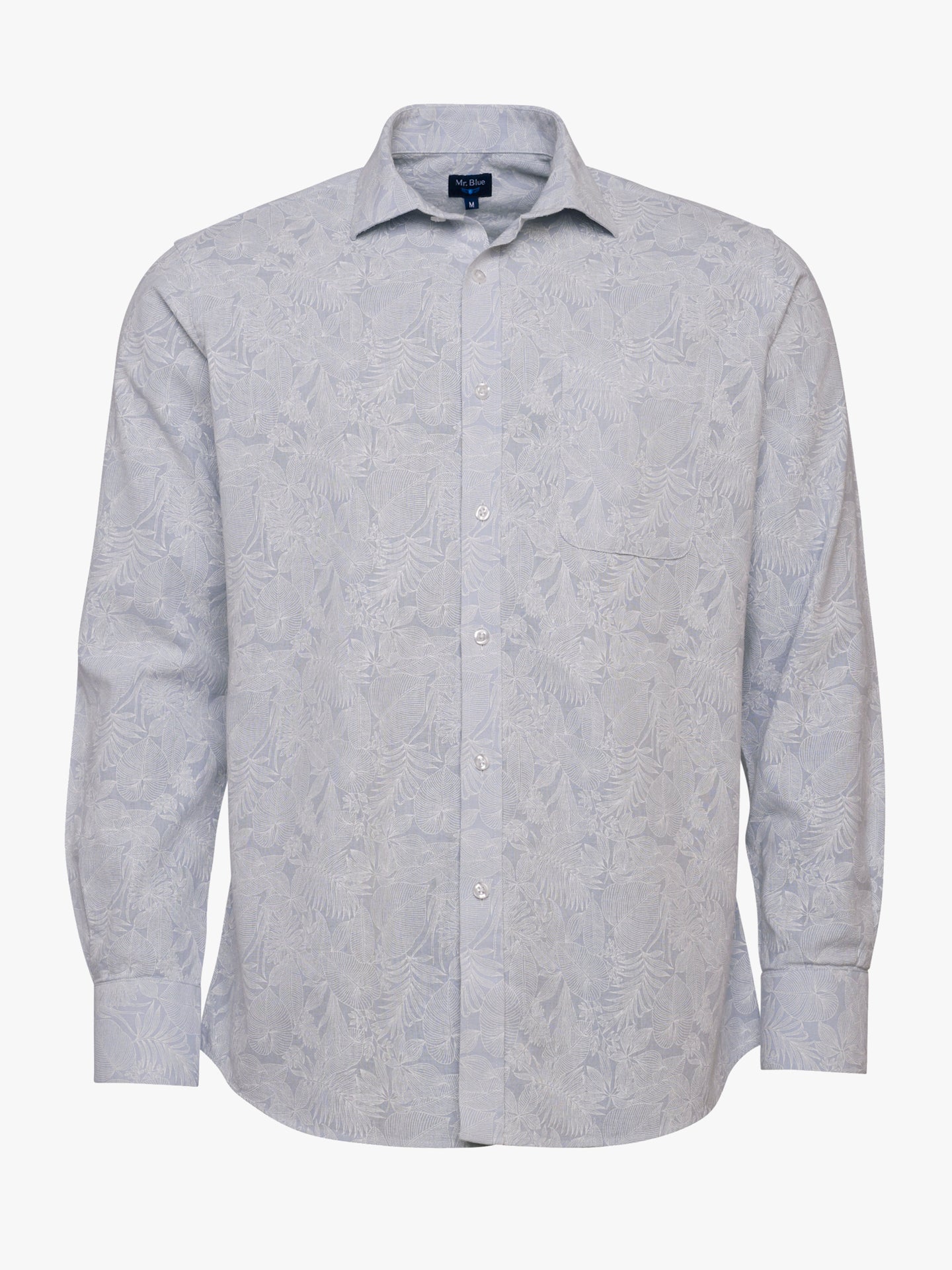 Camisa Regular Fit Linho Azul Mr. Blue