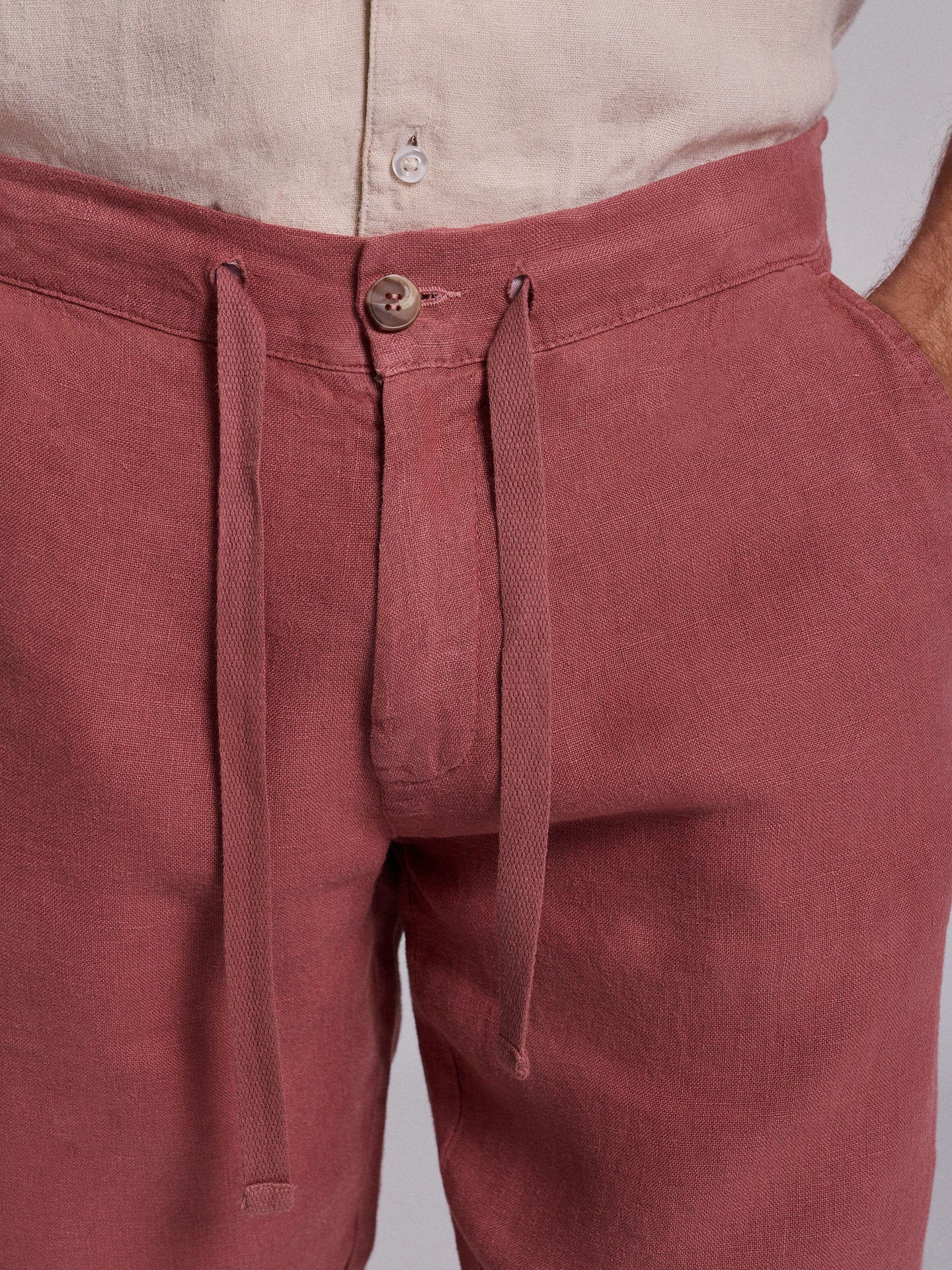 BERMUDA LINHO ROSAS REGULAR FIT MARK BELLUCCI