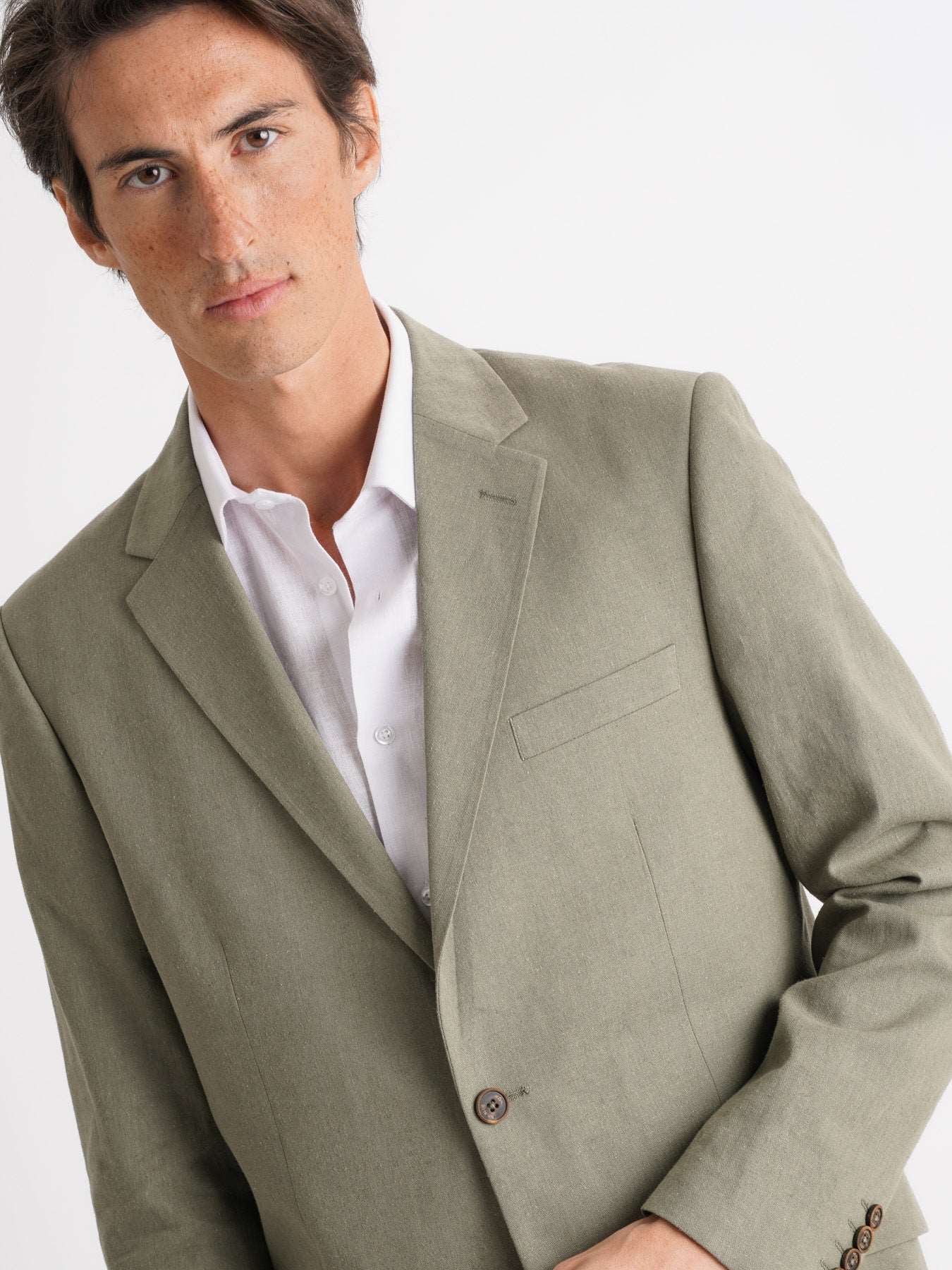 Blazer Verde De Linho Mr. Blue