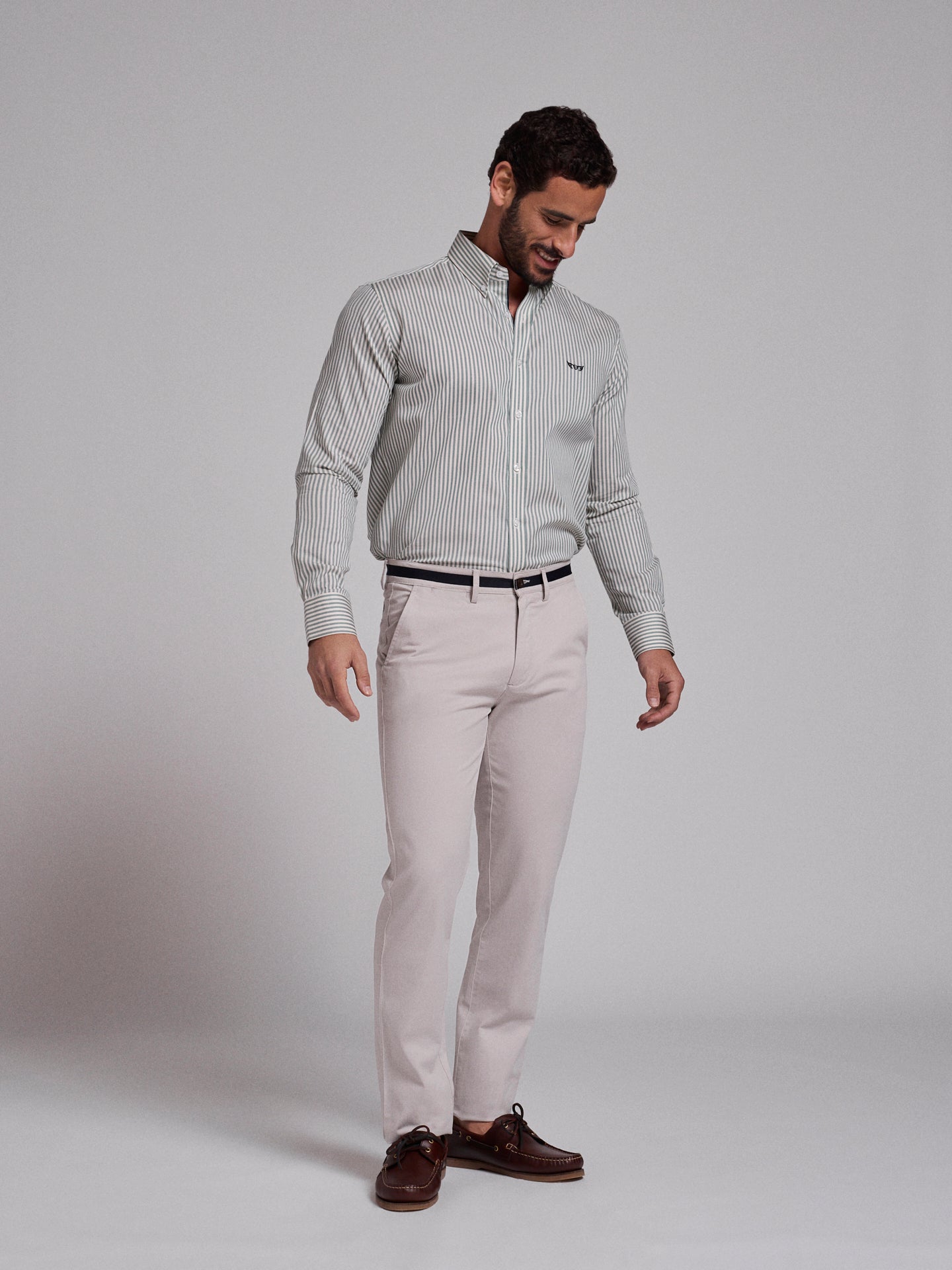 CALÇAS ALGODÃO CINZENTAS REGULAR FIT MR. BLUE