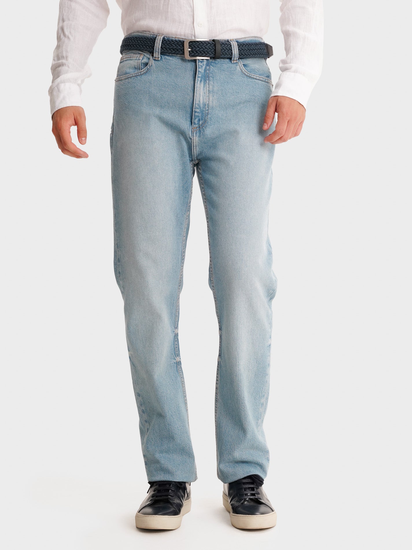 CALÇAS GANGA AZUIS REGULAR FIT MR. BLUE