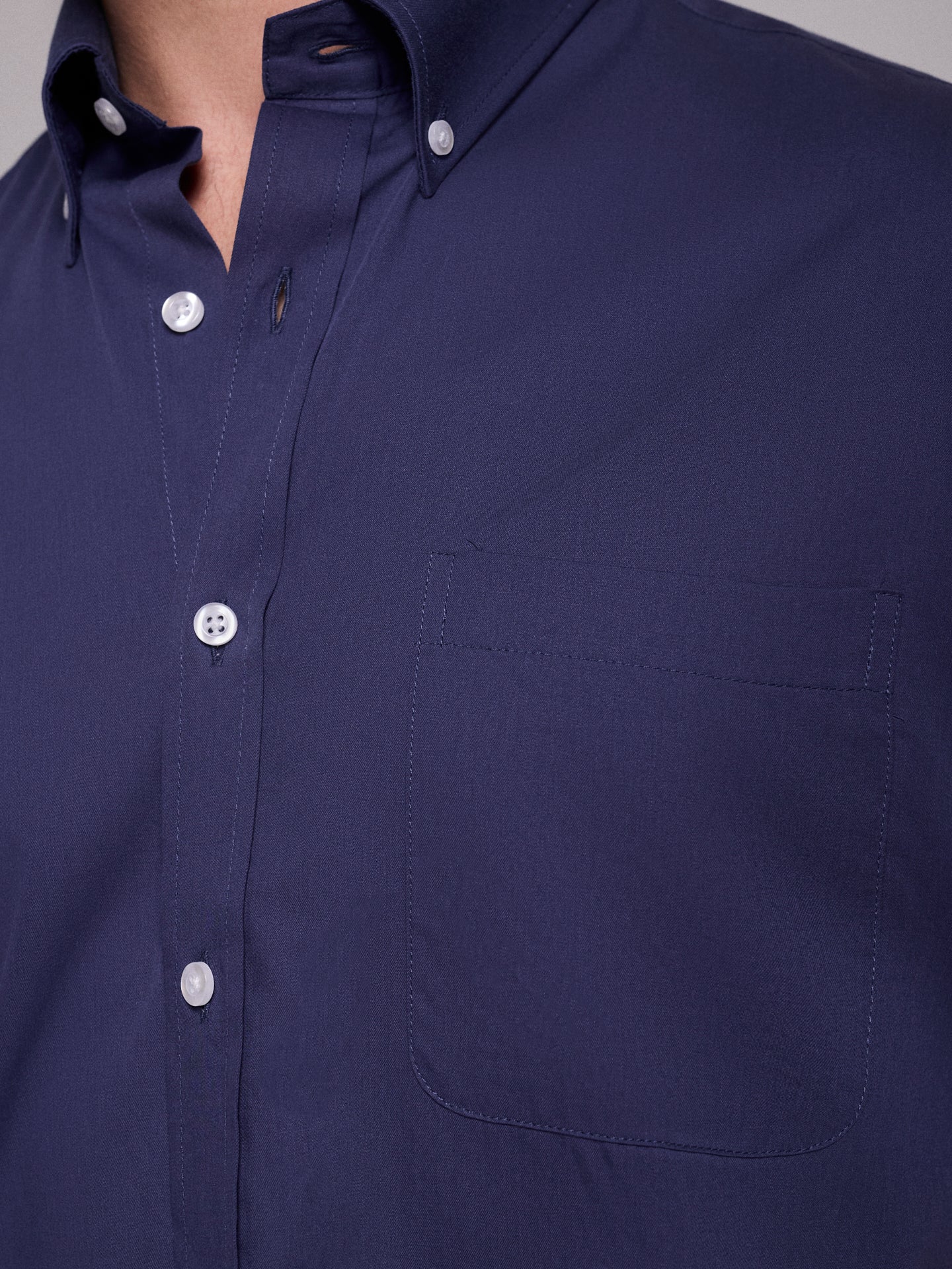 CAMISA ALGODÃO AZUL MANGA CURTA REGULAR FIT MR. BLUE