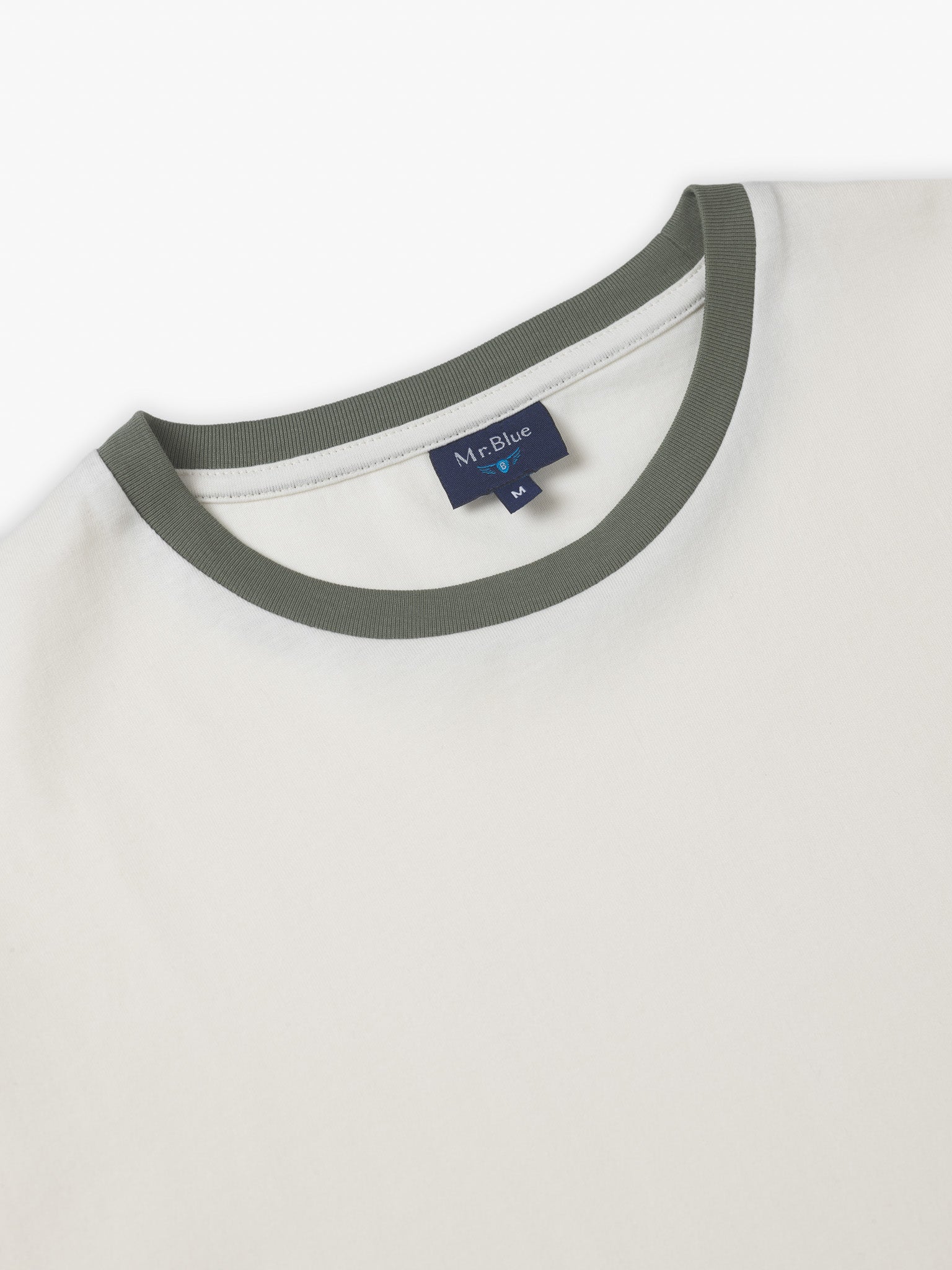 CAMISETA BLANCA MANGA CORTA REGULAR FIT MR. AZUL