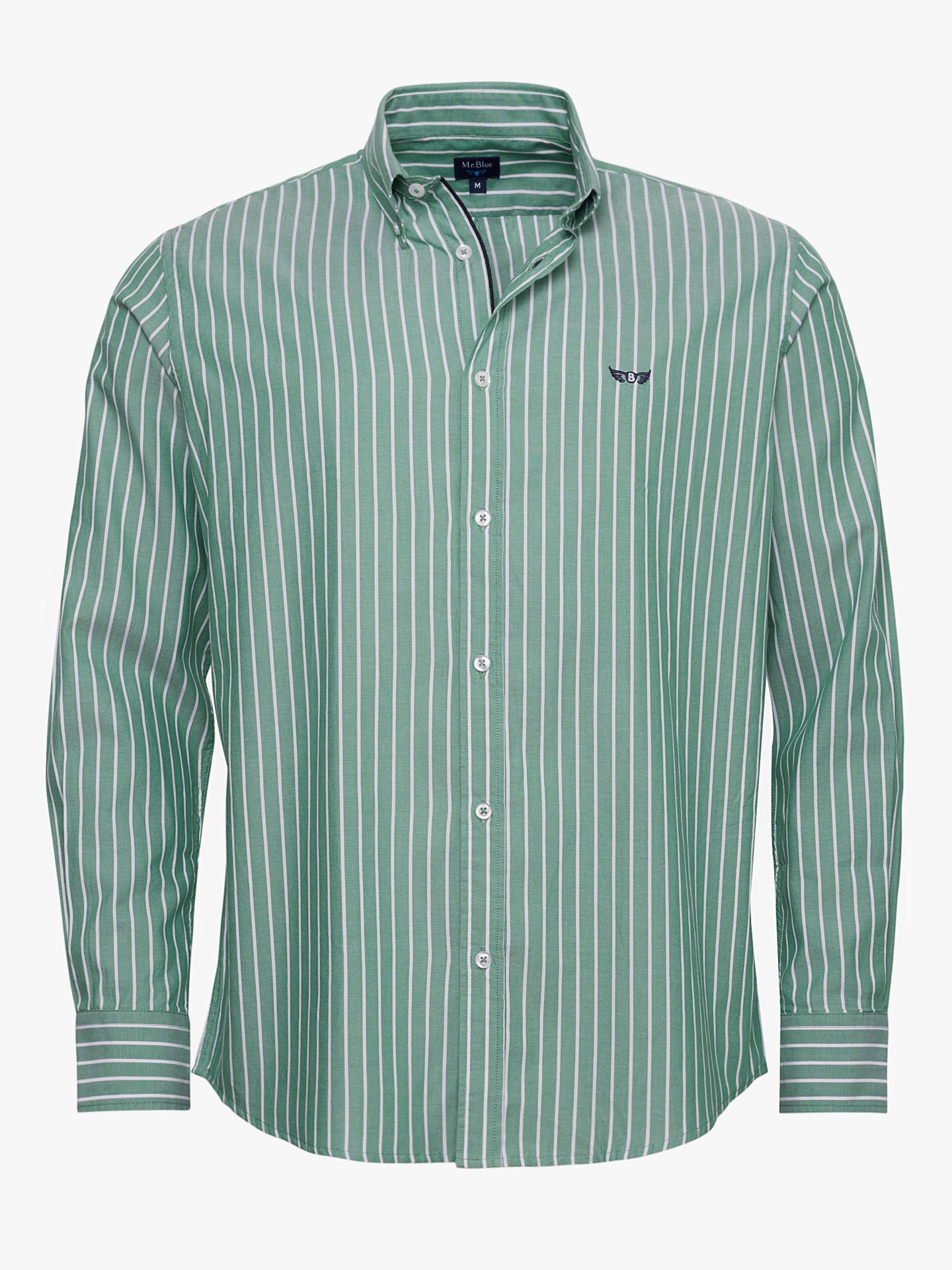 CAMISA ALGODÃO VERDE MANGA COMPRIDA REGULAR FIT MR. BLUE