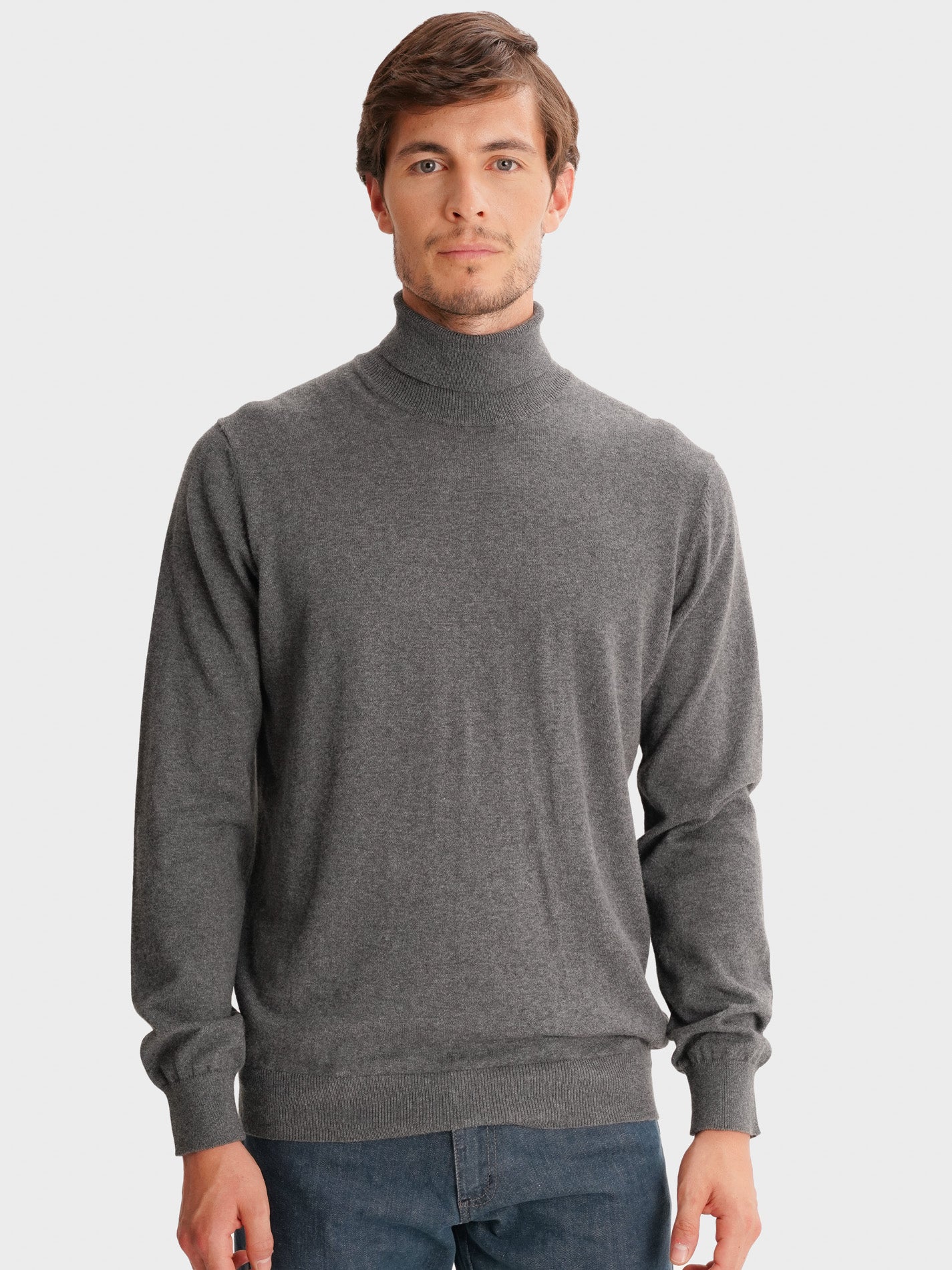 PULLOVER FINO CINZENTA MANGA COMPRIDA REGULAR FIT MR. BLUE