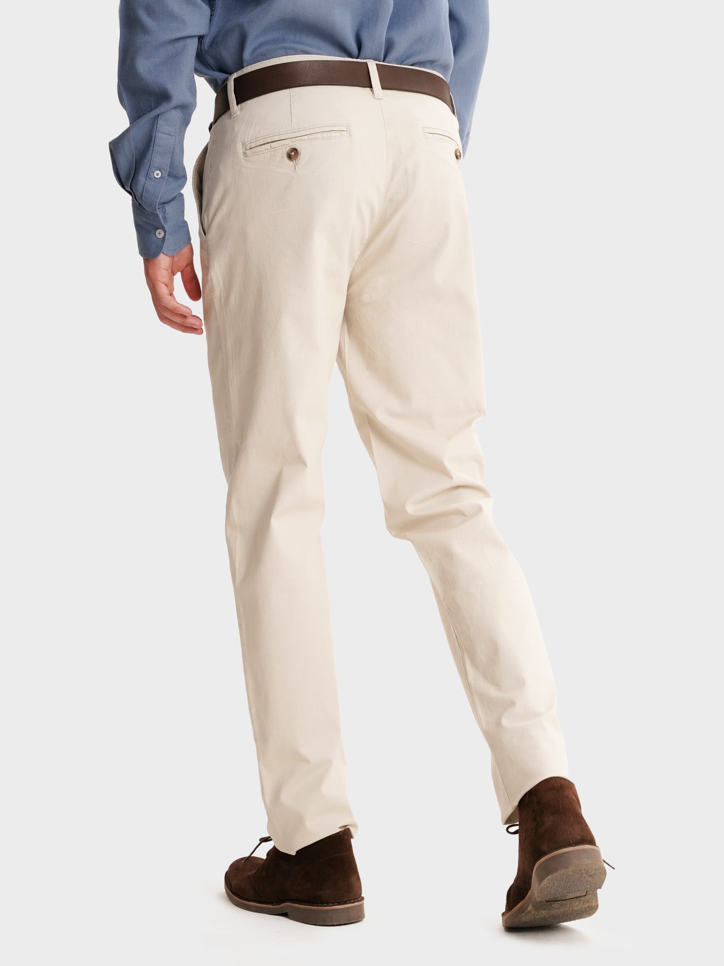 CALÇAS BEGES REGULAR FIT MR. BLUE