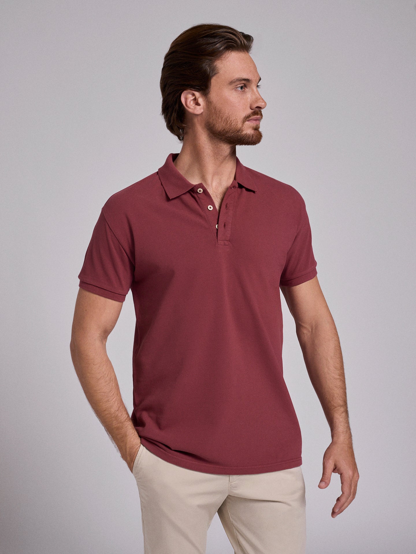 POLO ALGODÃO VERMELHO MANGA CURTA REGULAR FIT MARK BELLUCCI