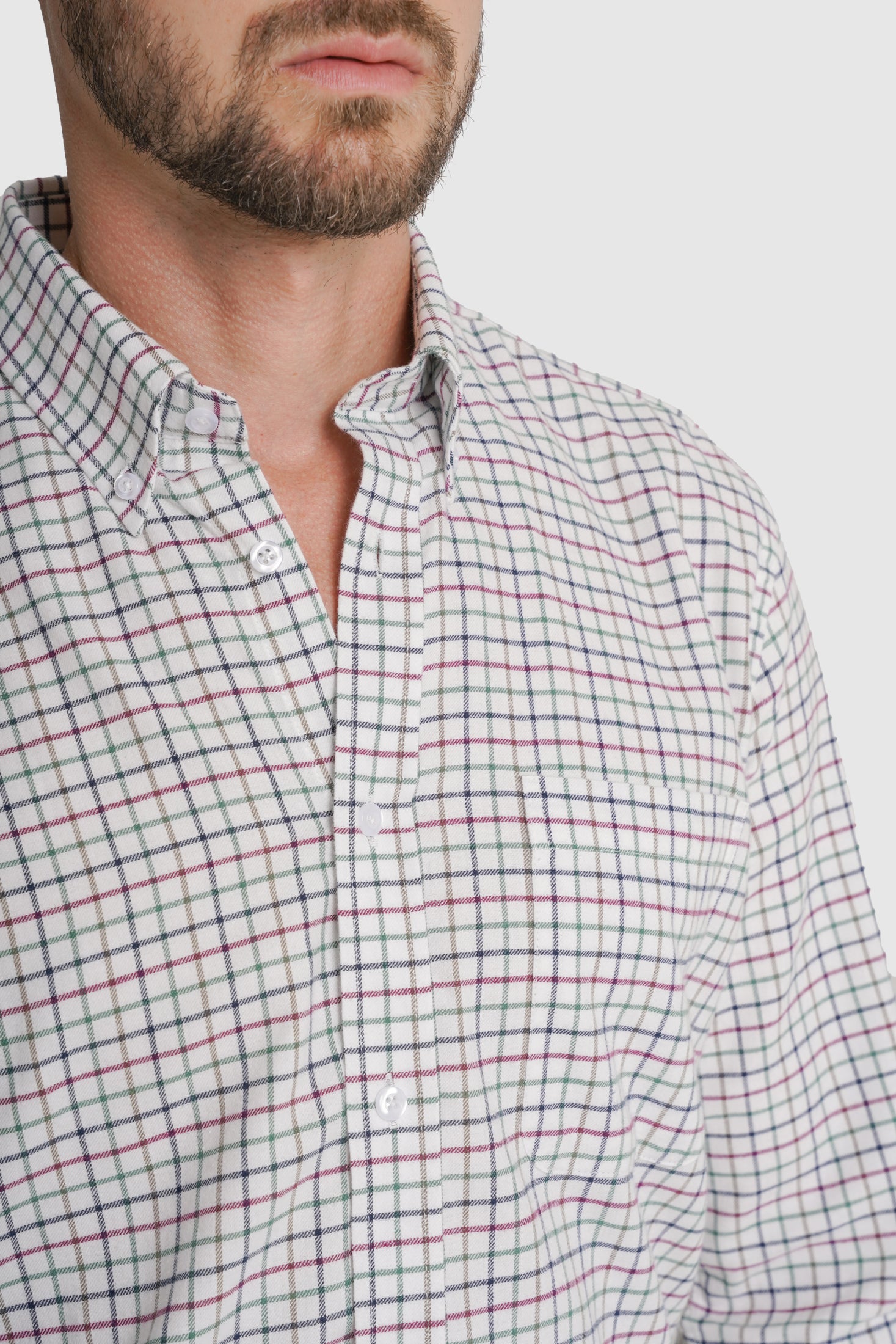 CAMISA FLANELA REGULAR FIT VERDE QUADRADA MR. BLUE