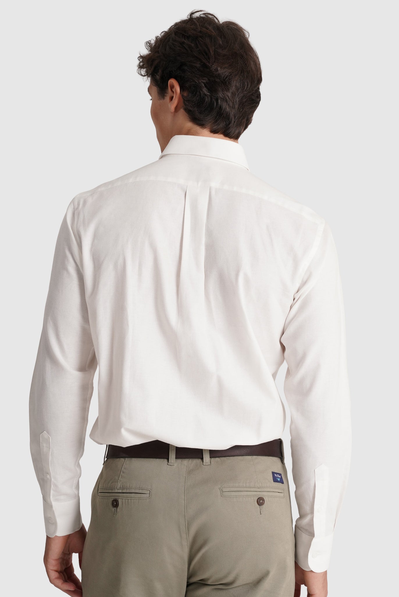 Camisa Algodão Branca Manga Comprida Regular Fit Mr. Blue