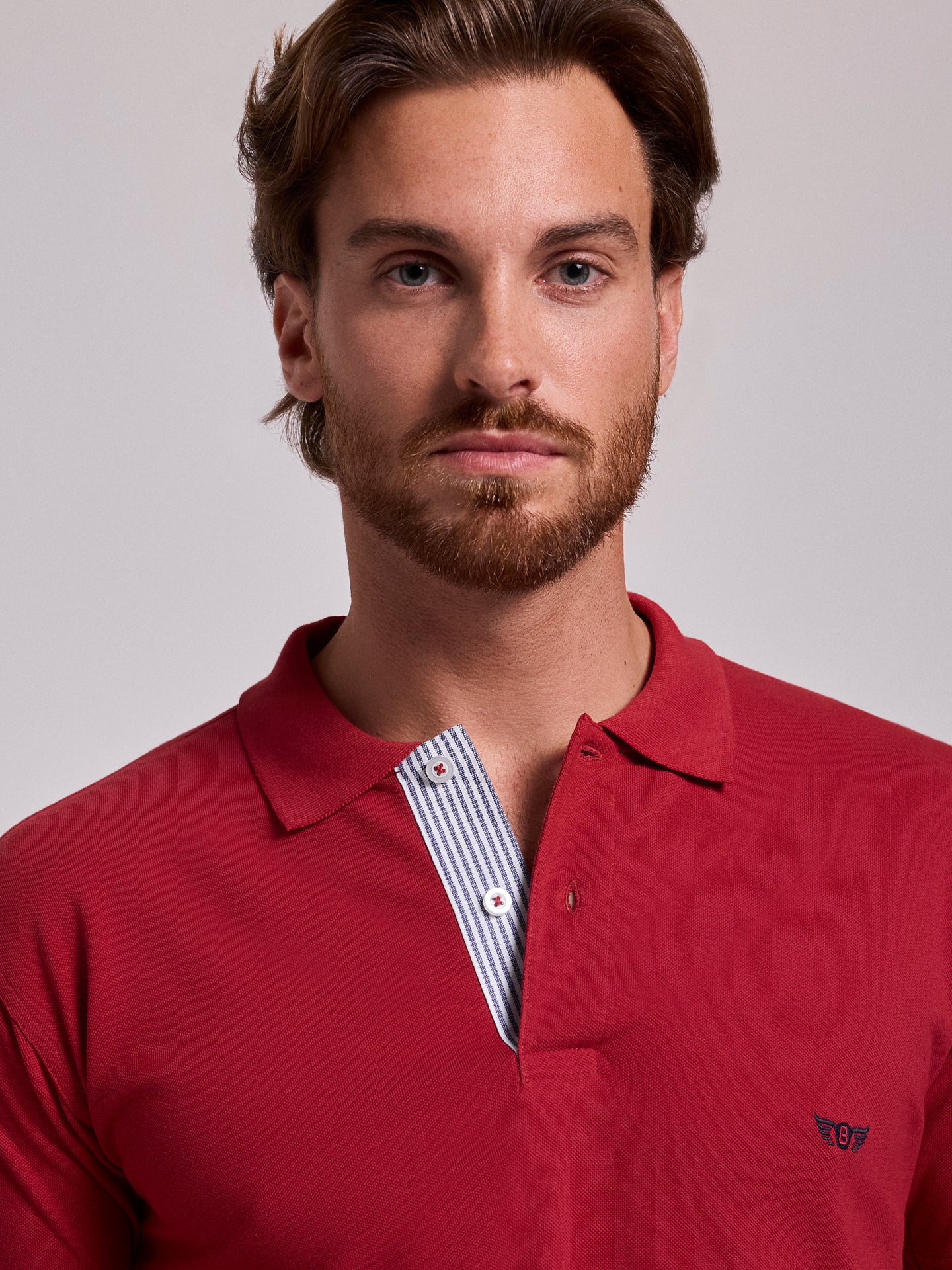 POLO VERMELHO MANGA CURTA REGULAR FIT MR. BLUE