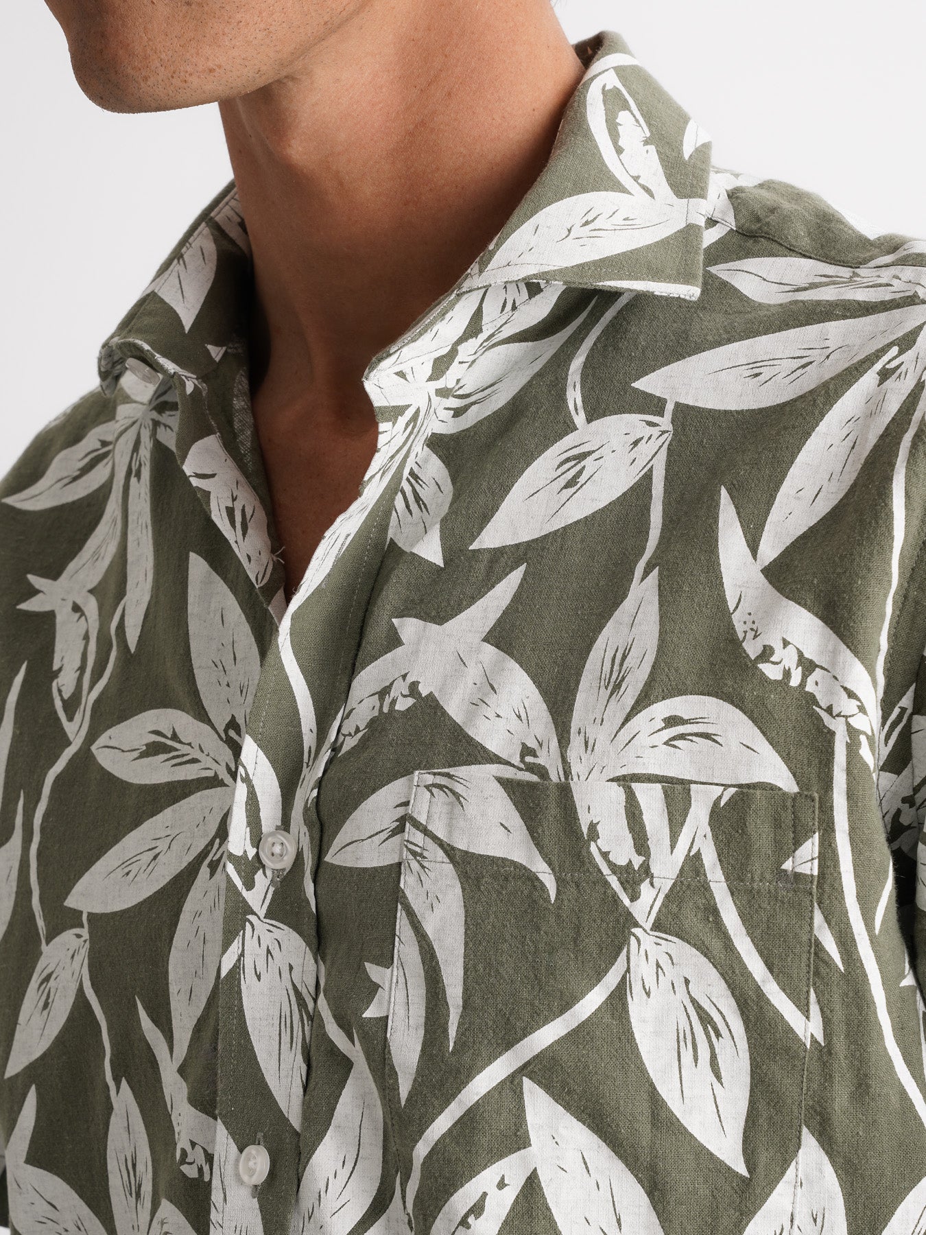 Camisa Regular Fit Linho Cinzenta Mr. Blue