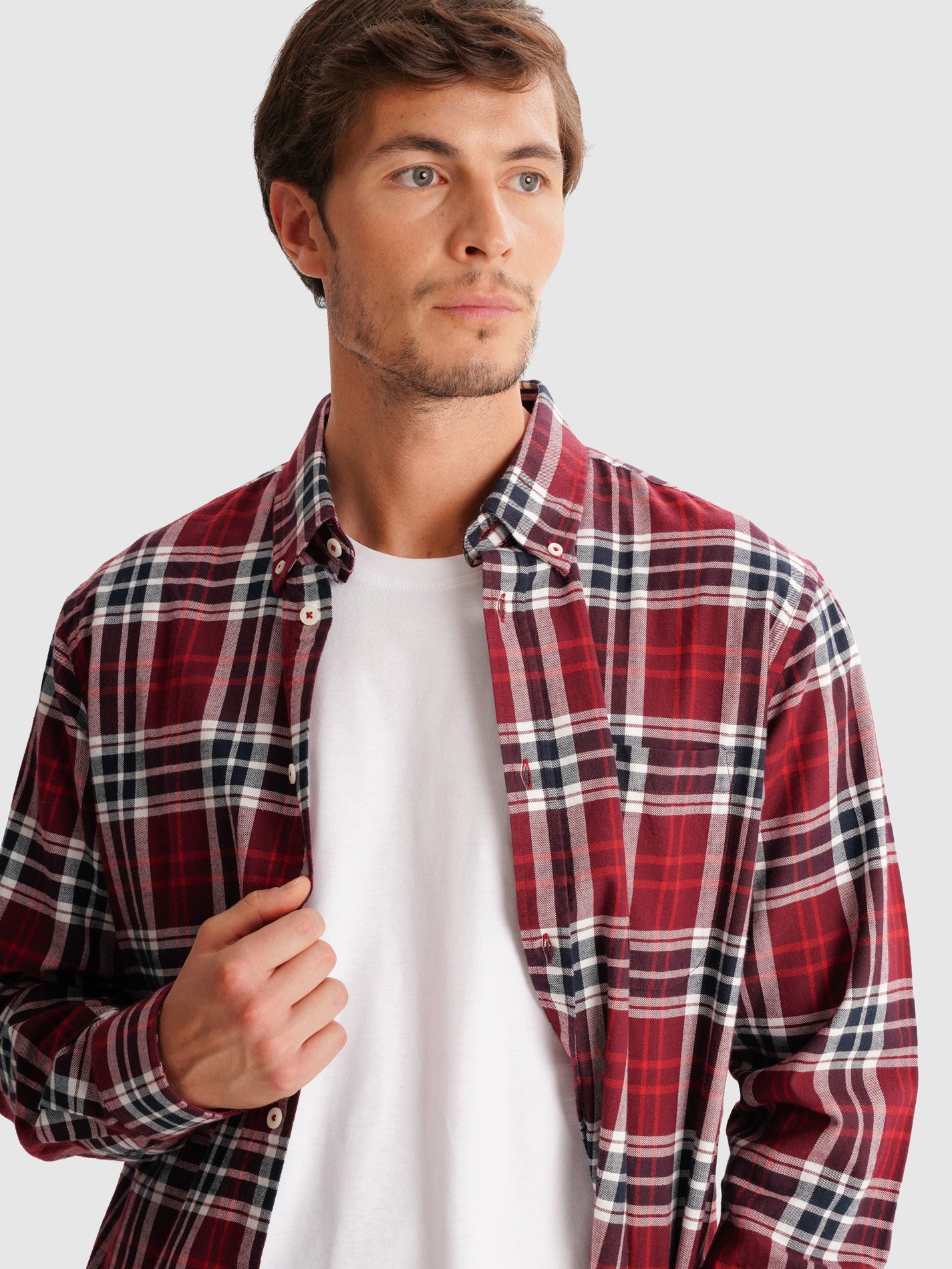 CAMISA FLANELA VERMELHA REGULAR FIT MR. BLUE