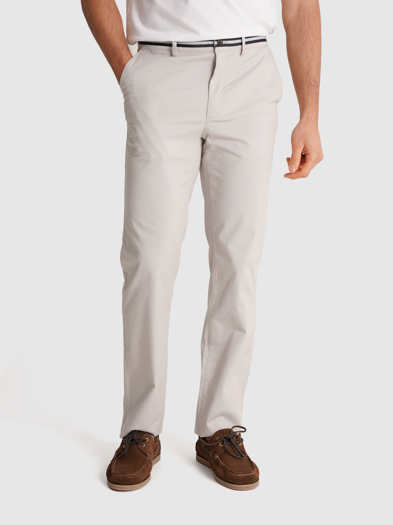 CALÇAS TWILL CINZENTAS REGULAR FIT MR. BLUE