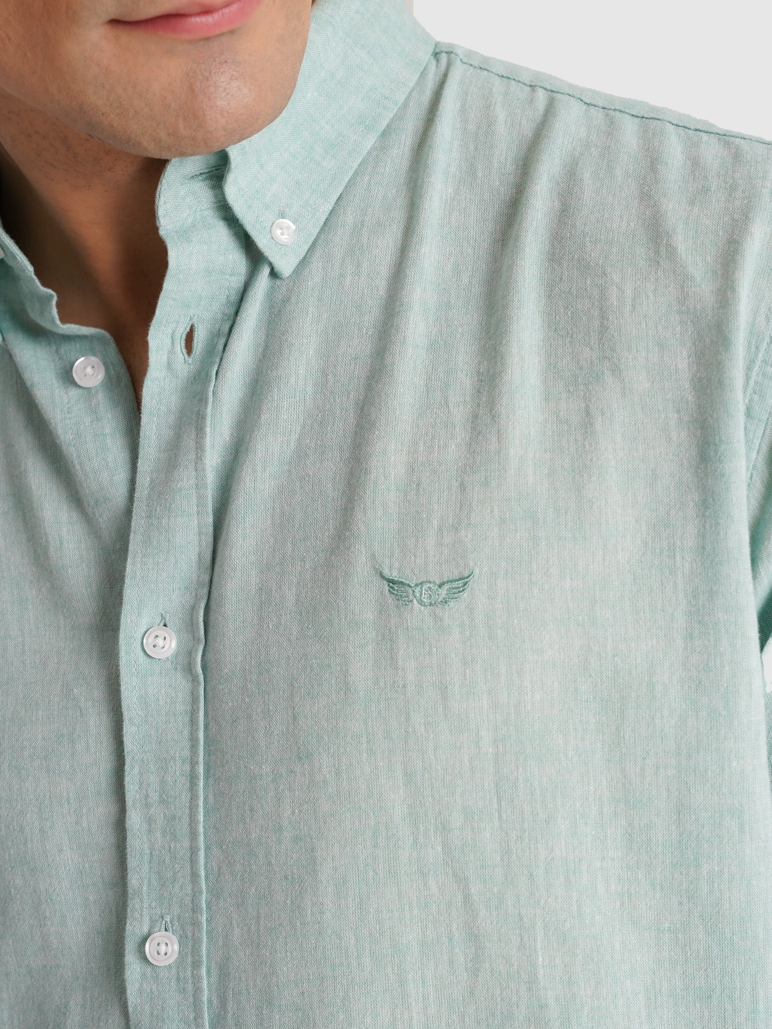 CAMISA VERDE MANGA COMPRIDA REGULAR FIT MR. BLUE