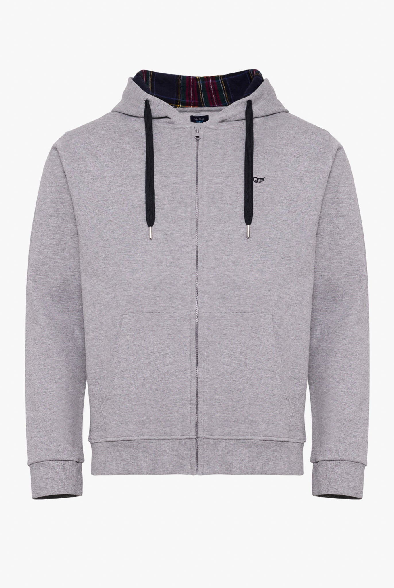 Hoodie Algodão Cinzento Manga Comprida Regular Fit Mr. Blue