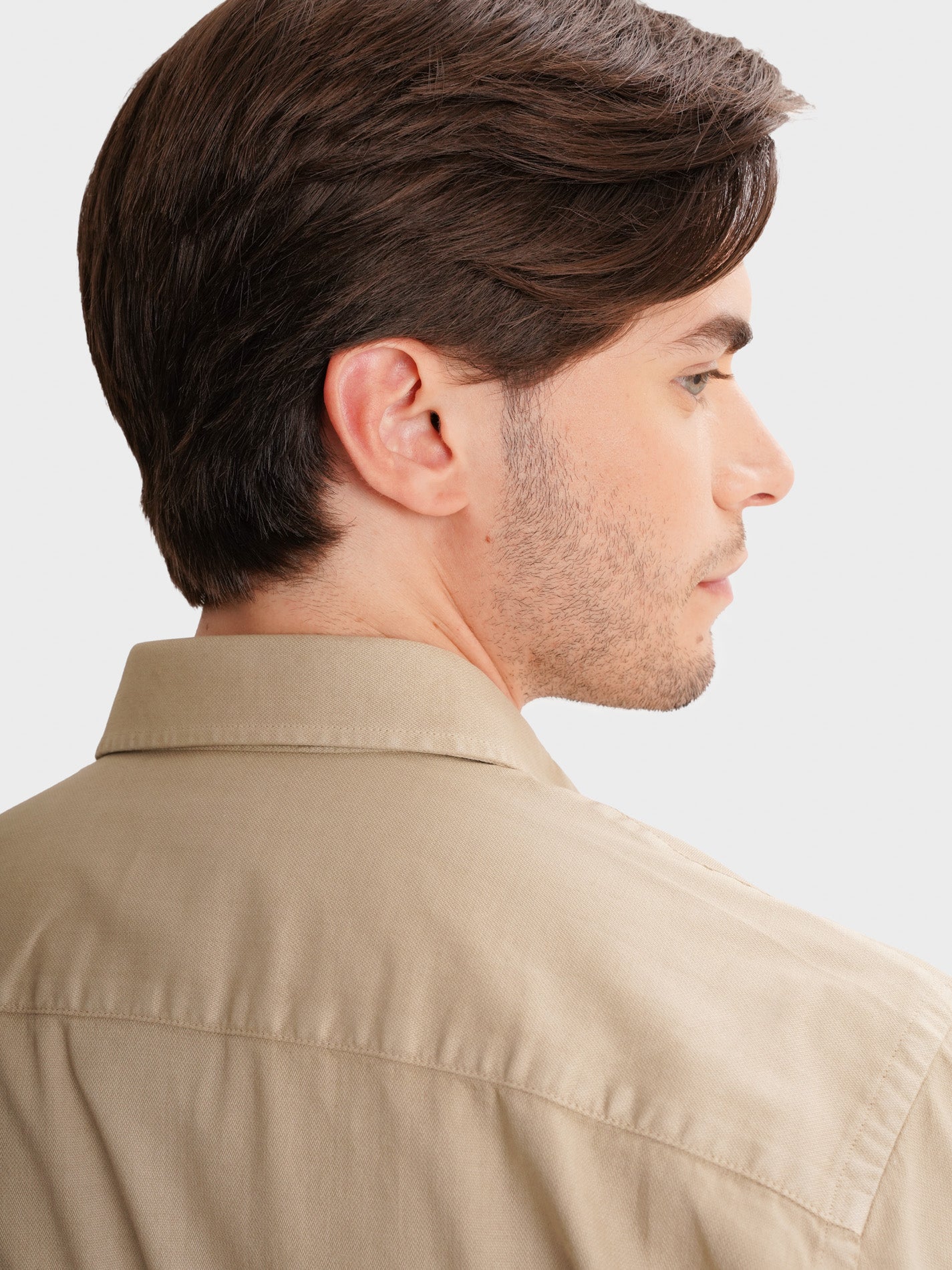 CAMISA BEGE TAILORED FIT MR. BLUE