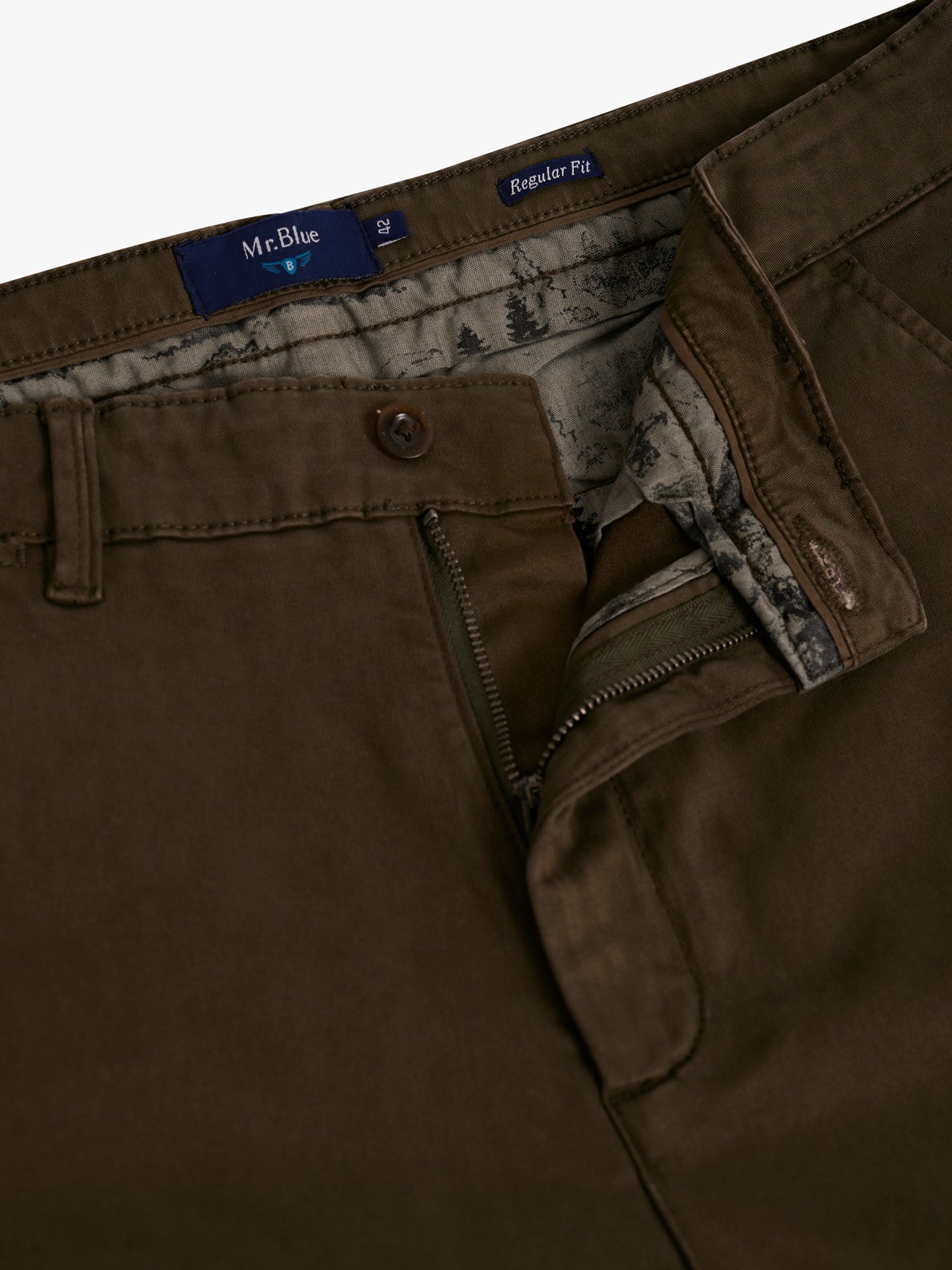 CALÇAS VERDES REGULAR FIT MR. BLUE