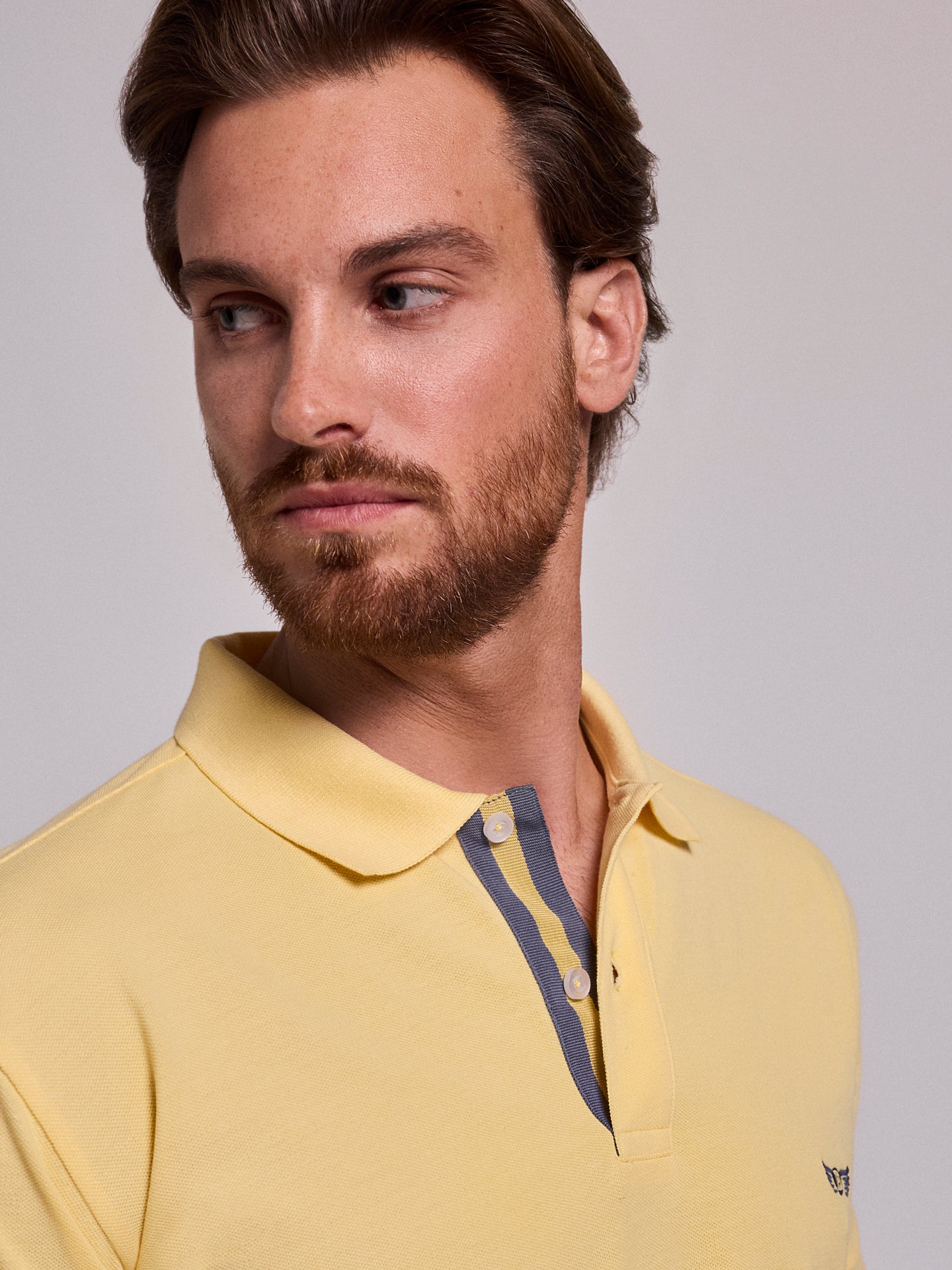 POLO AMARELO MANGA CURTA REGULAR FIT MR. BLUE