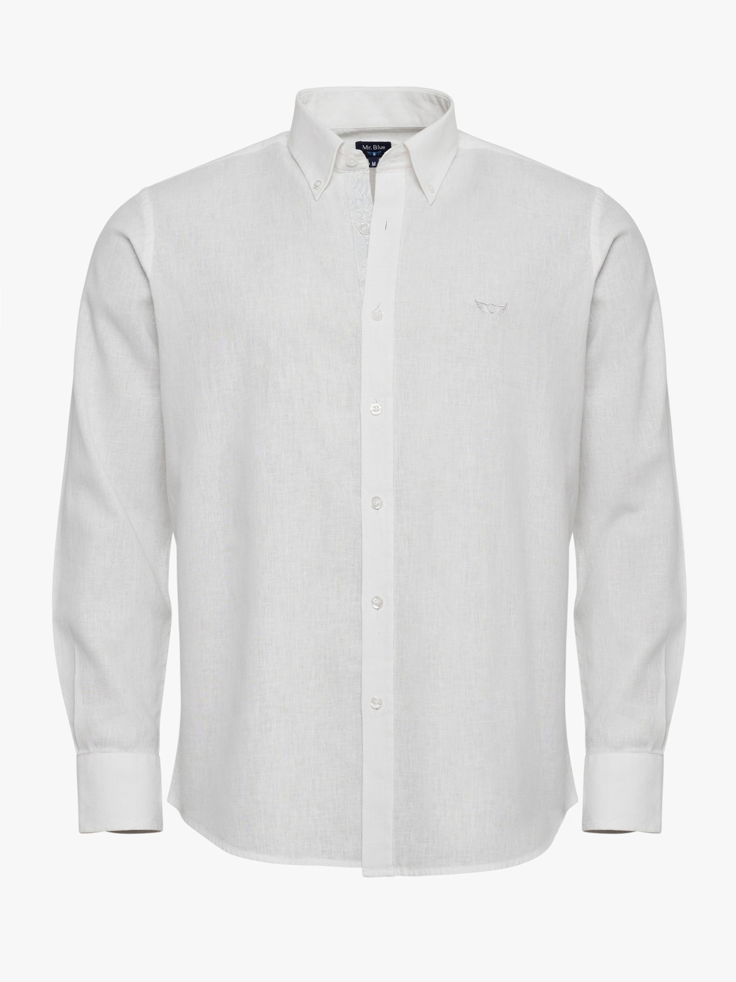 Camisa Regular Fit Linho Branca Mr. Blue