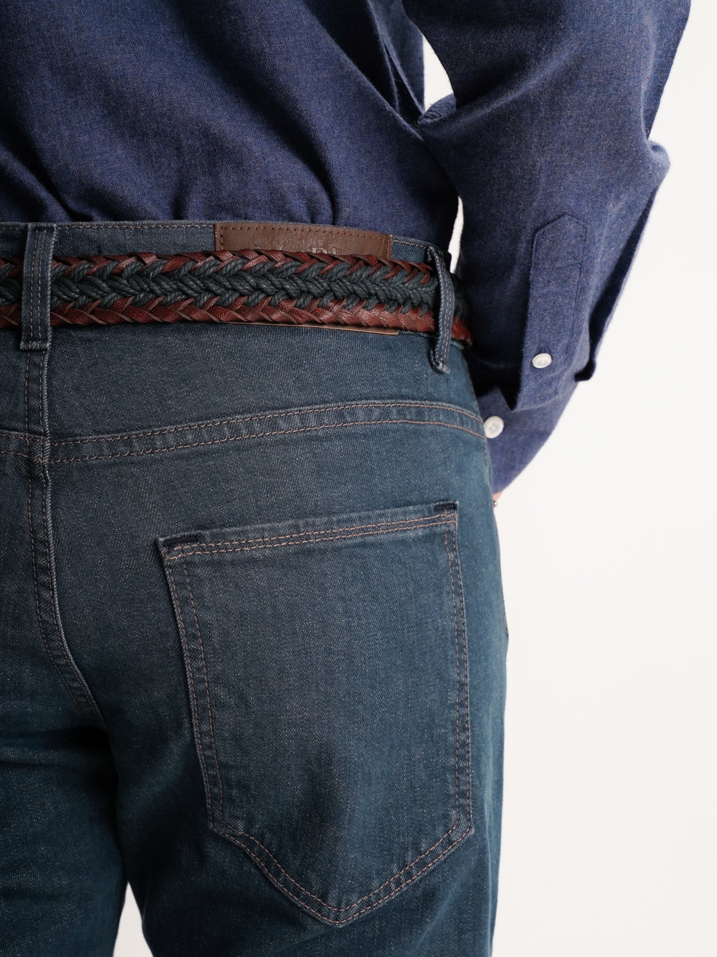 CALÇAS GANGA CINZENTAS SLIM FIT MR. BLUE