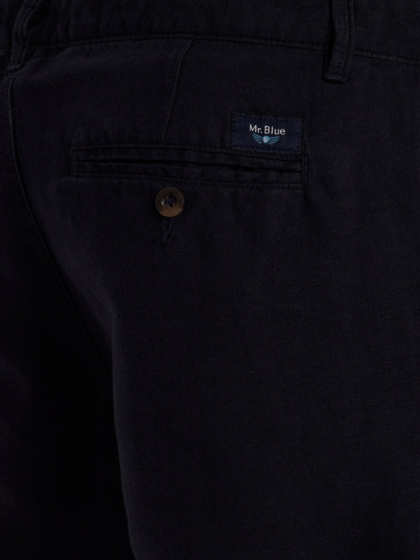 Calças Chinos Regular Fit Linho Azuis Mr. Blue