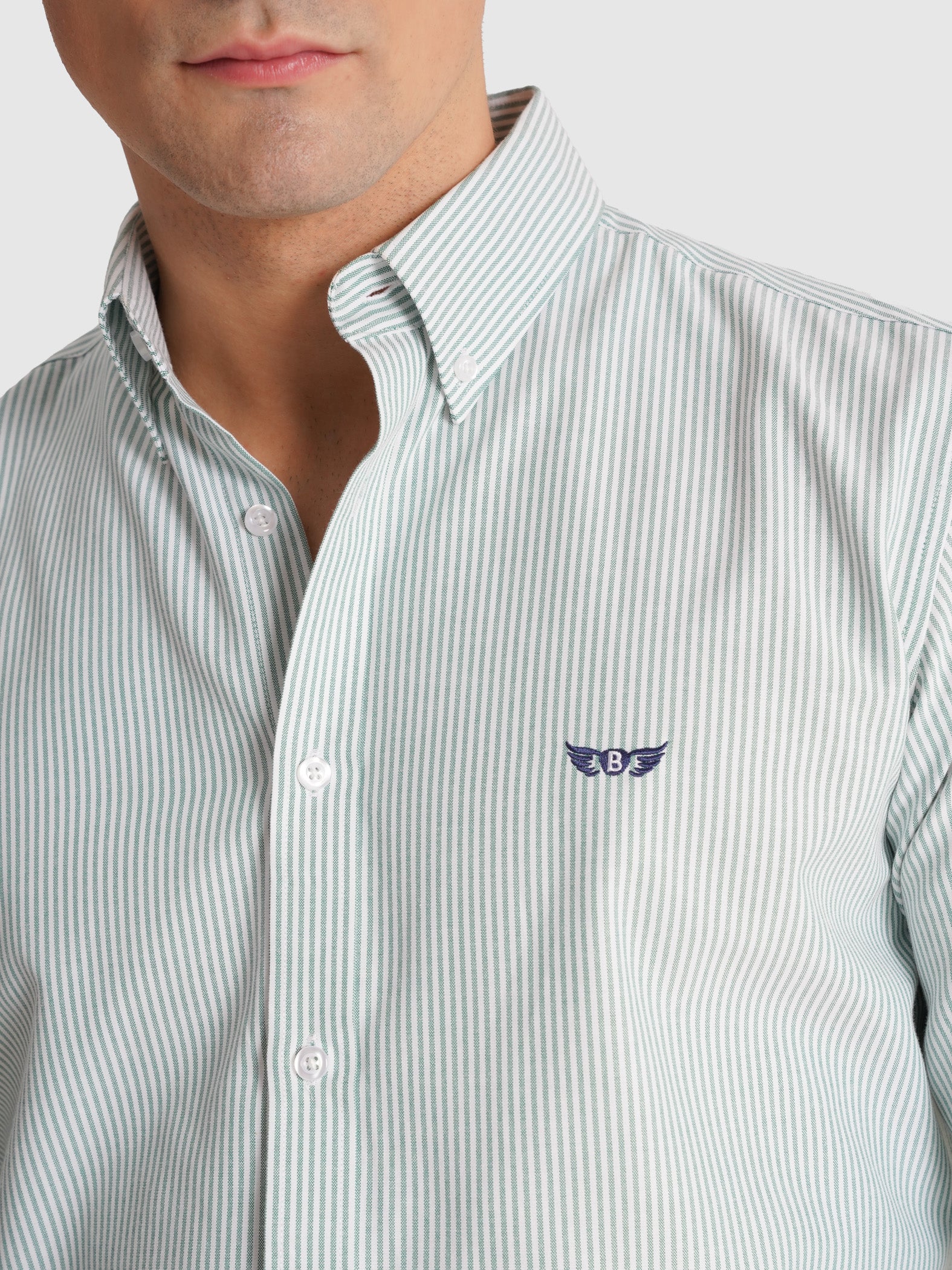 CAMISA VERDE MANGA COMPRIDA REGULAR FIT MR. BLUE