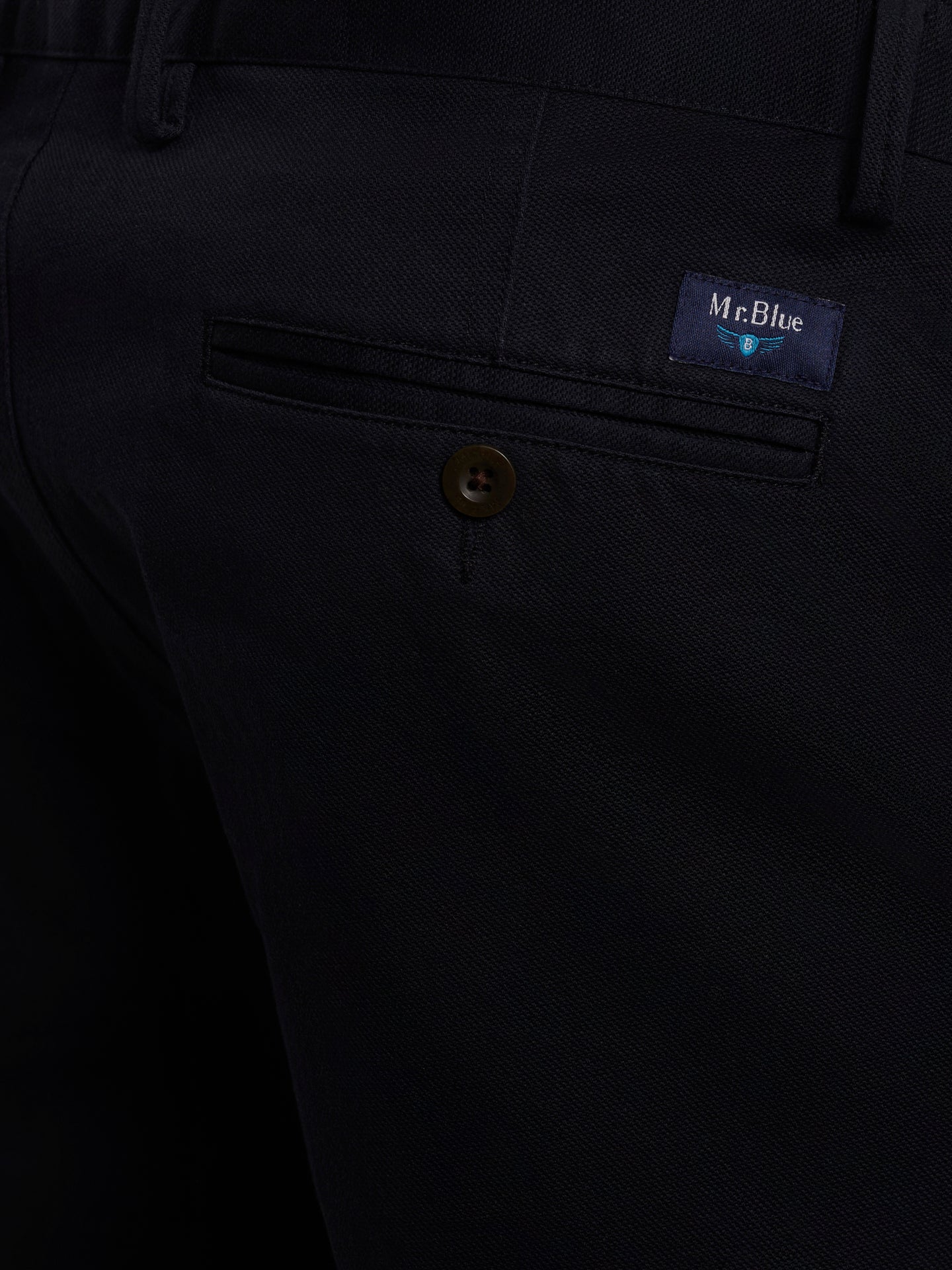 CALÇAS ESTRUTURADA AZUIS SLIM FIT MR. BLUE