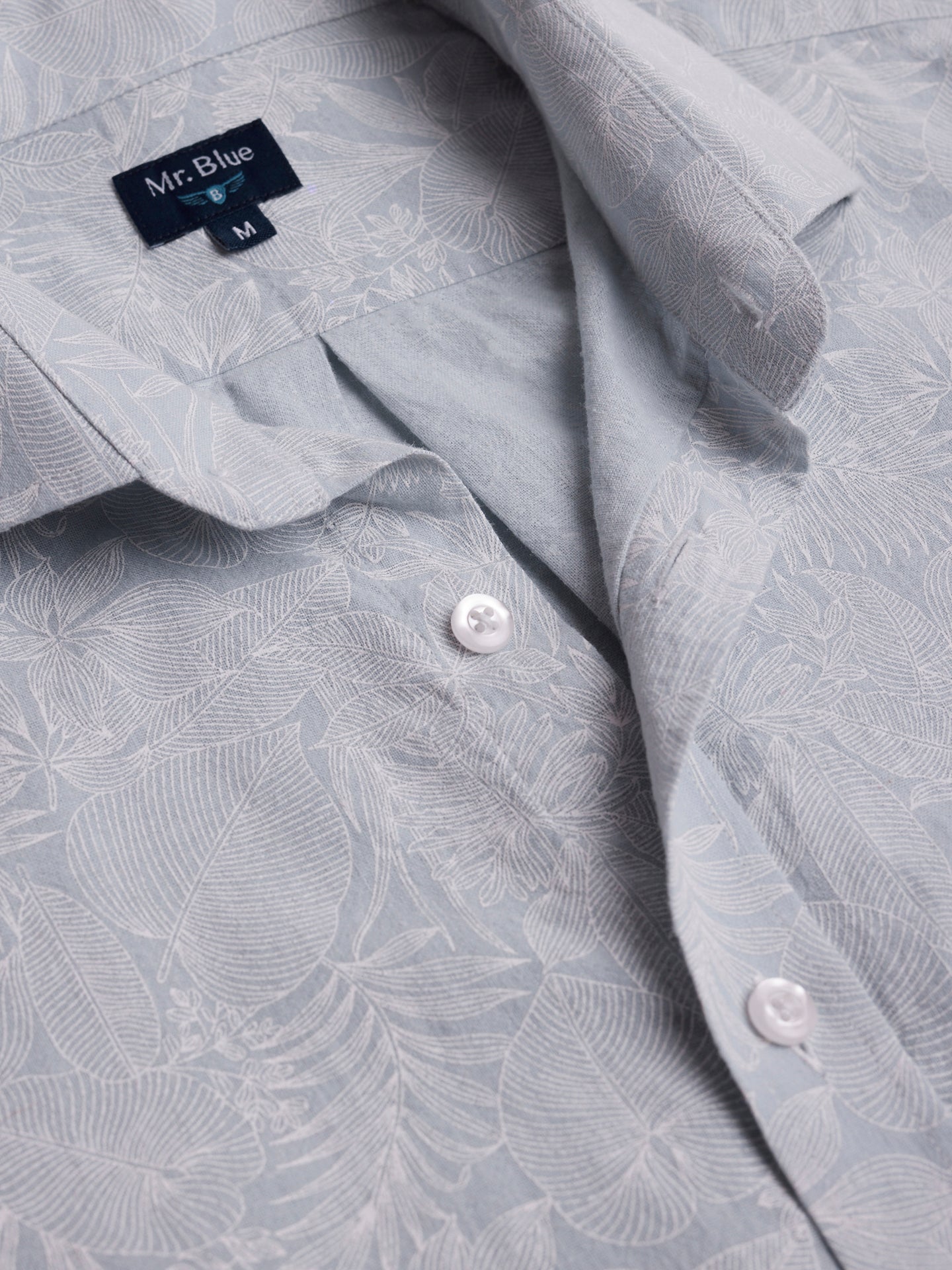 Camisa Regular Fit Linho Azul Mr. Blue