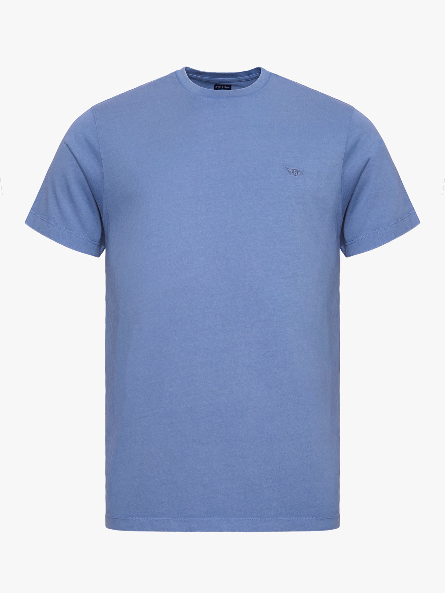 T-SHIRT ALGODÃO AZUL MANGA CURTA REGULAR FIT MR. BLUE