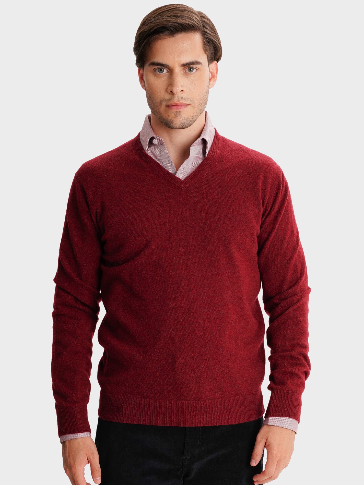 PULLOVER GROSSO VERMELHO COM COTOVELEIRA REGULAR FIT MR. BLUE