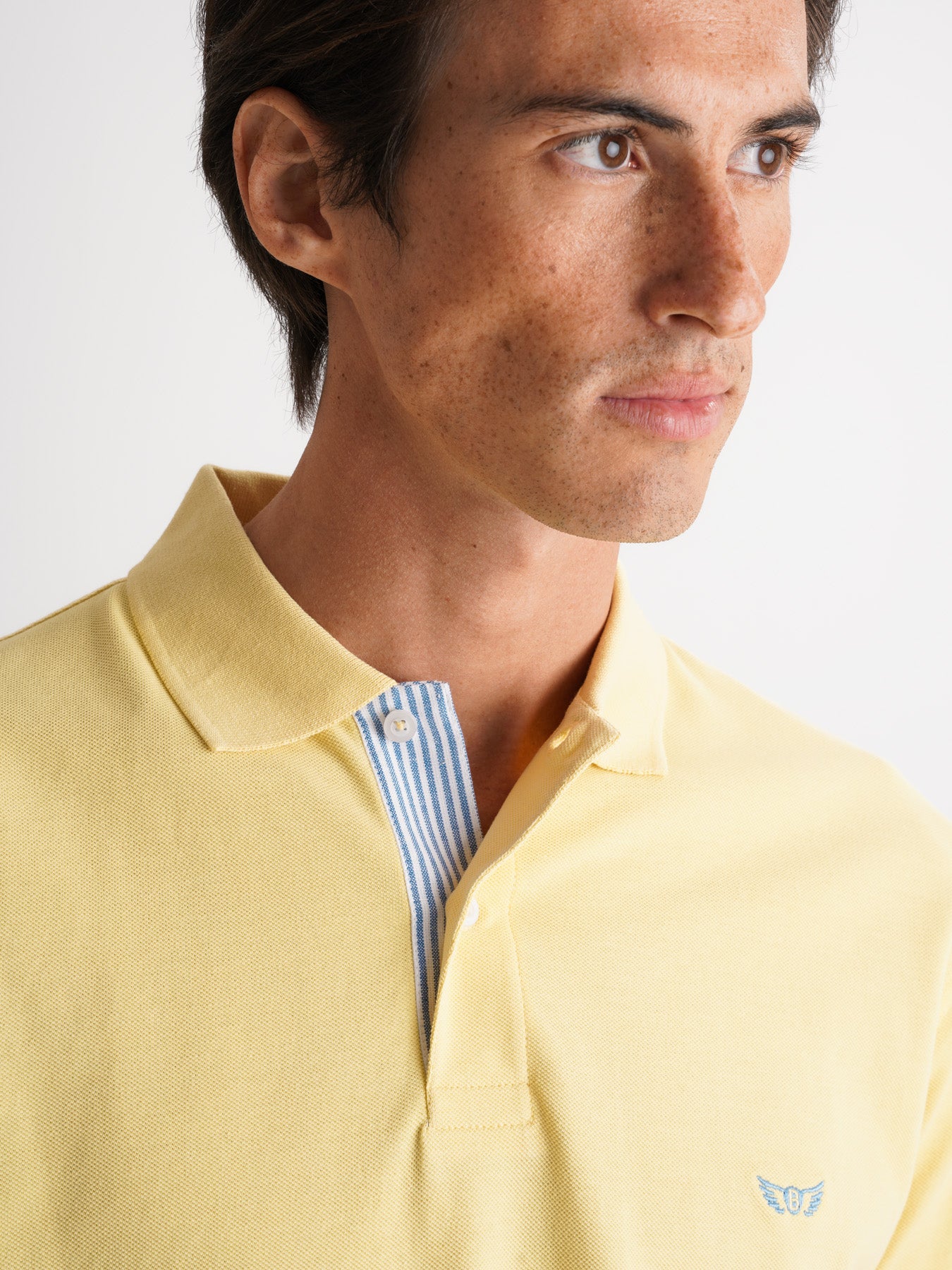 Polo Regular Fit Piquet Amarelo Mr. Blue