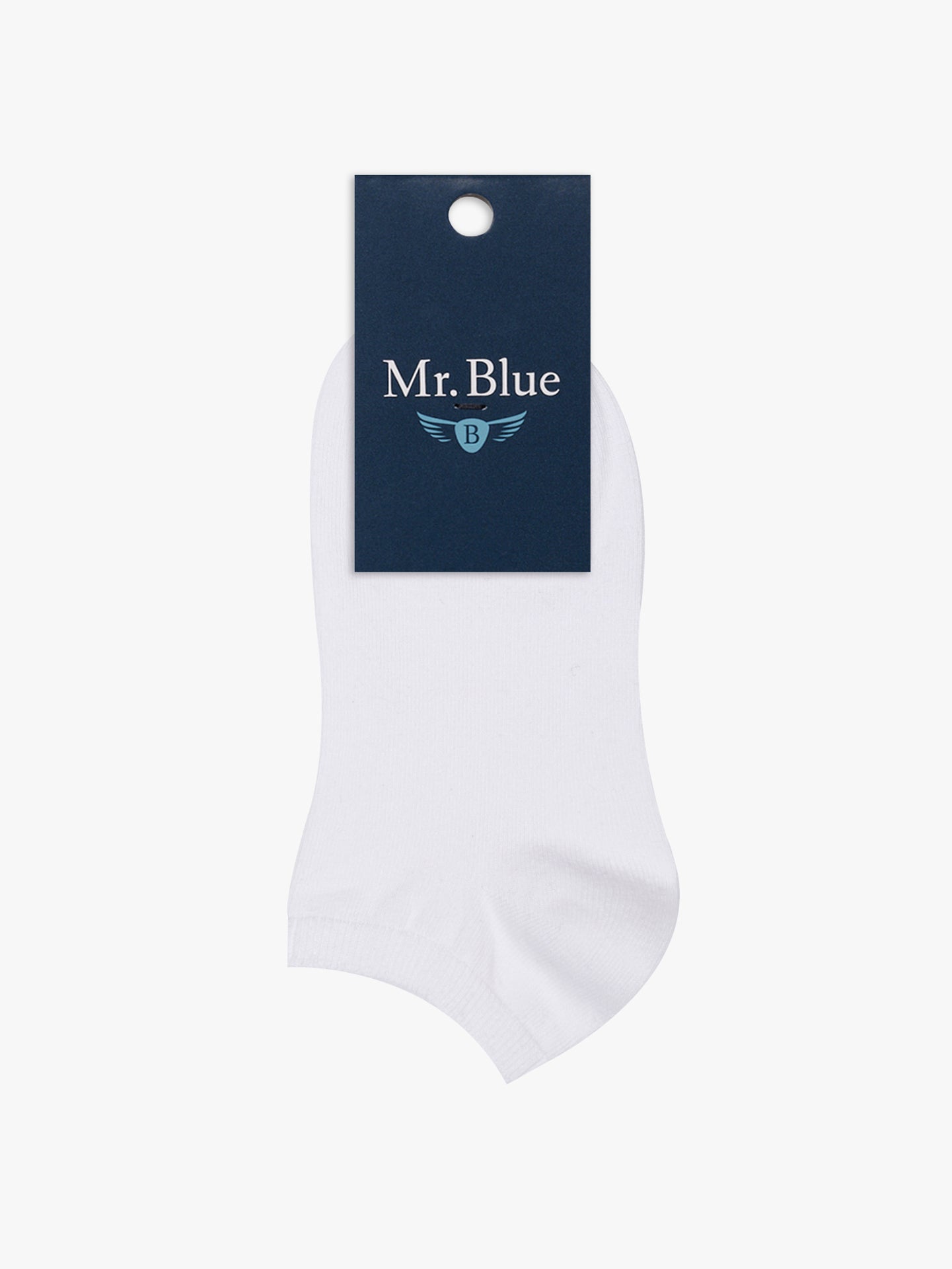 MEIAS ALGODÃO BRANCAS REGULAR FIT MR. BLUE