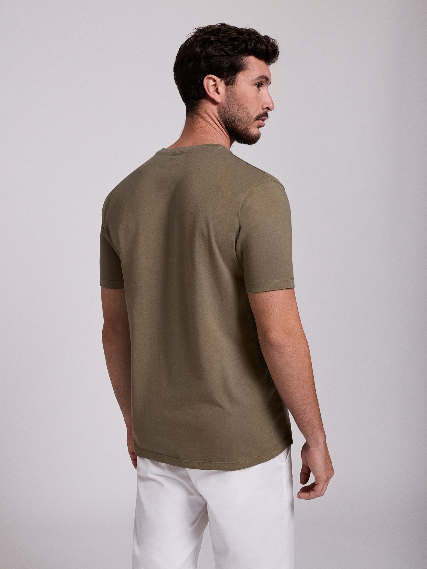 T-SHIRT ALGODÃO VERDE MANGA CURTA REGULAR FIT MR. BLUE