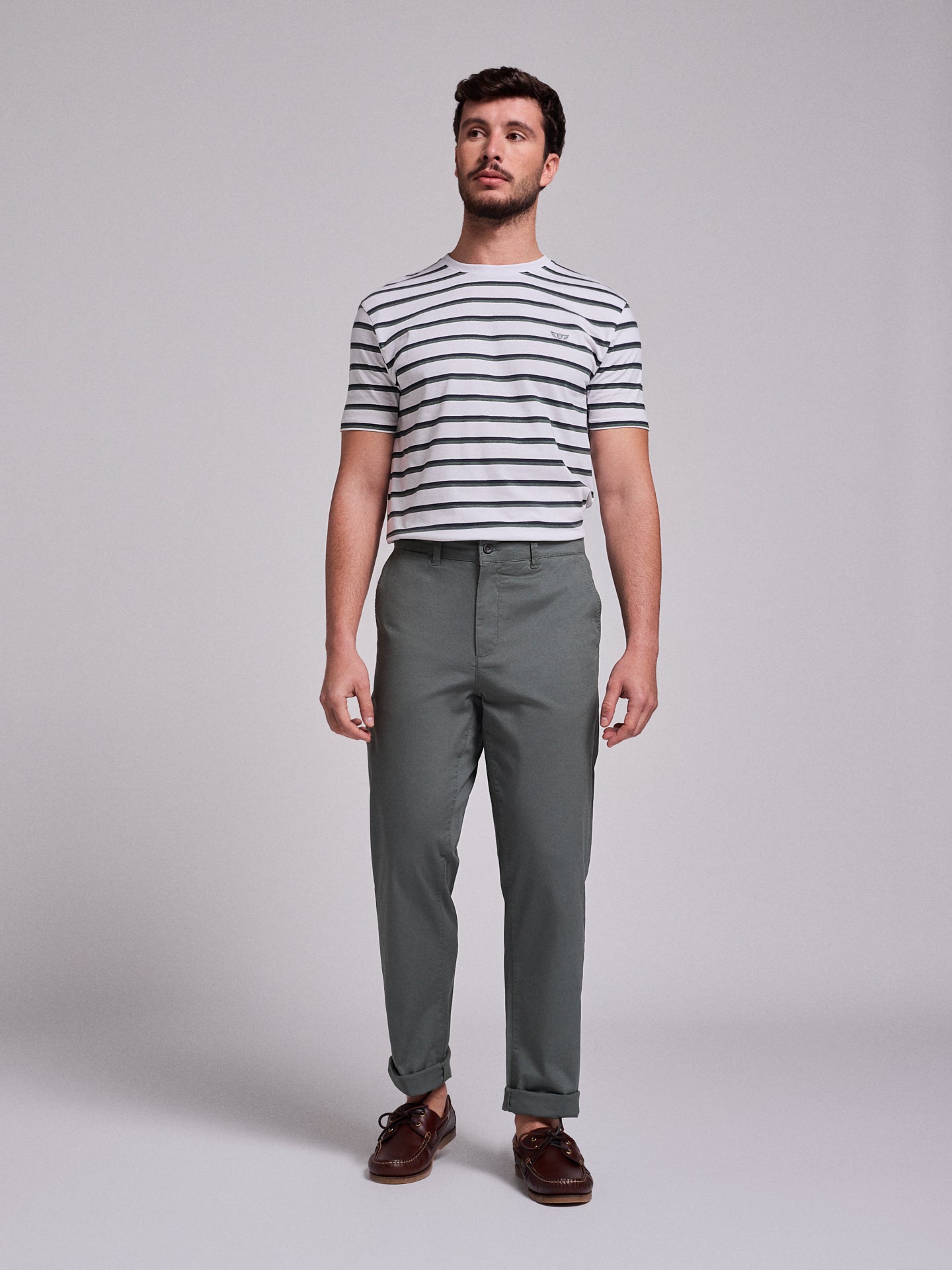 CALÇAS ALGODÃO VERDES REGULAR FIT MR. BLUE