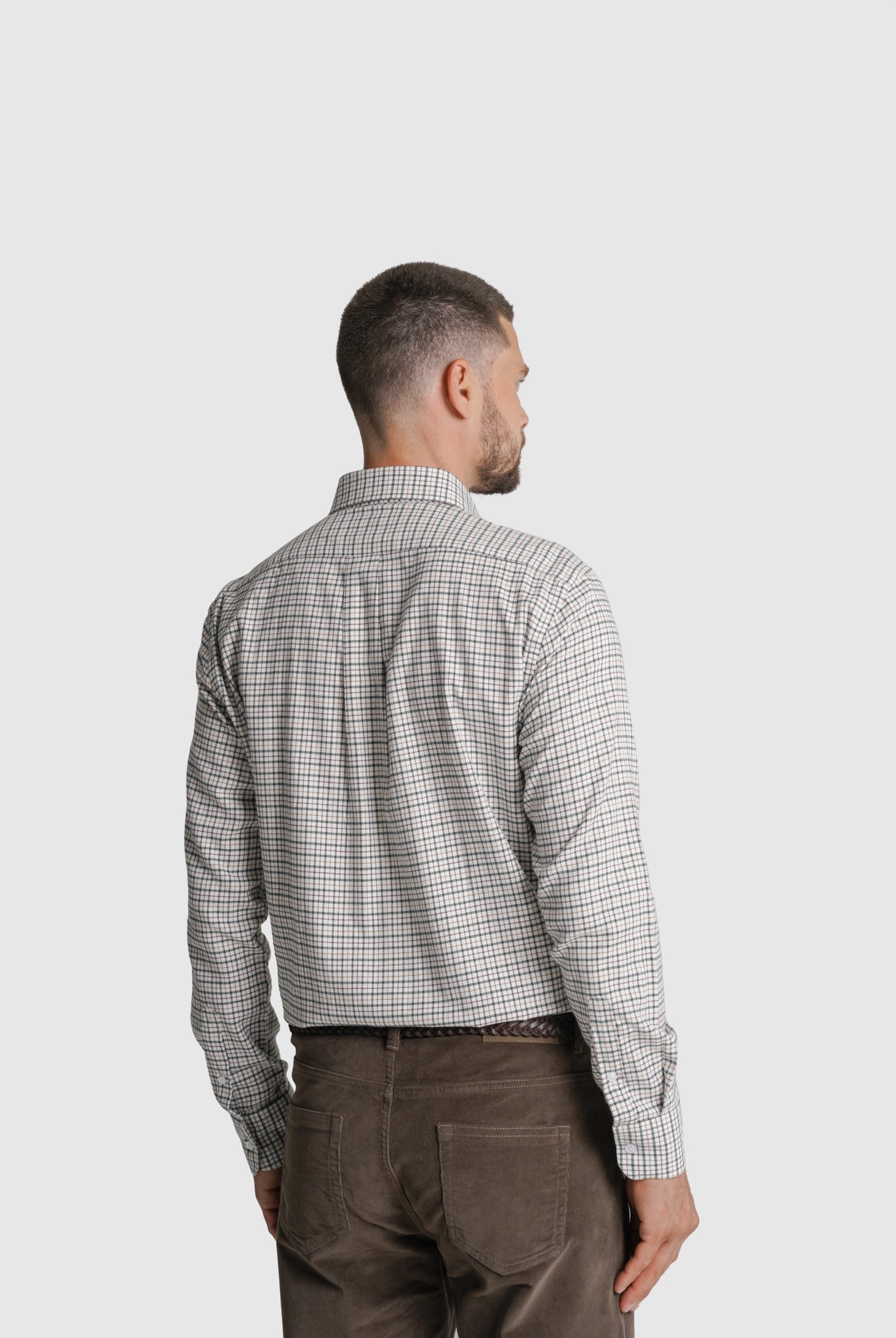 CAMISA ALGODÃO REGULAR FIT VERDE QUADRADA MR. BLUE