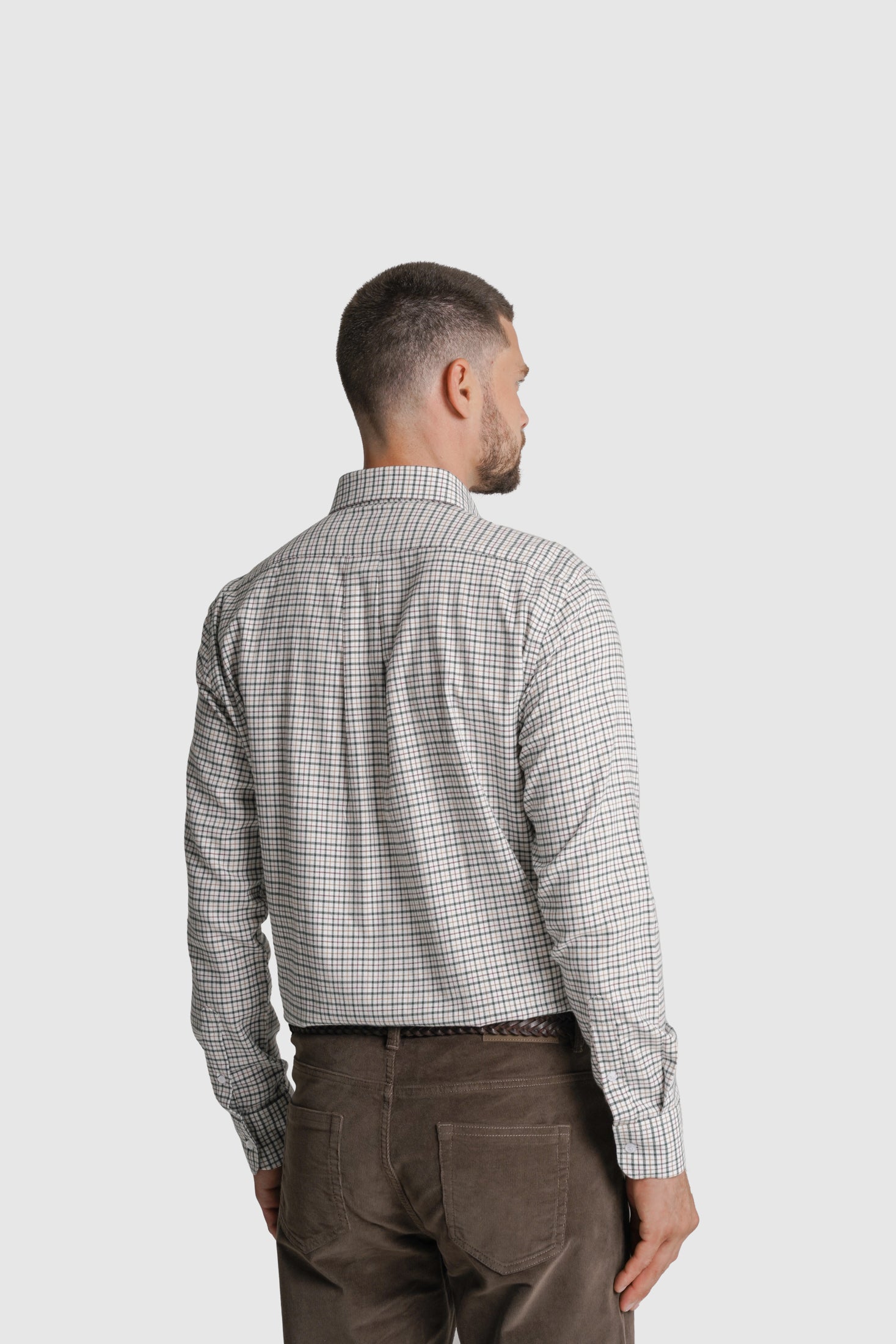 CAMISA ALGODÃO REGULAR FIT VERDE QUADRADA MR. BLUE