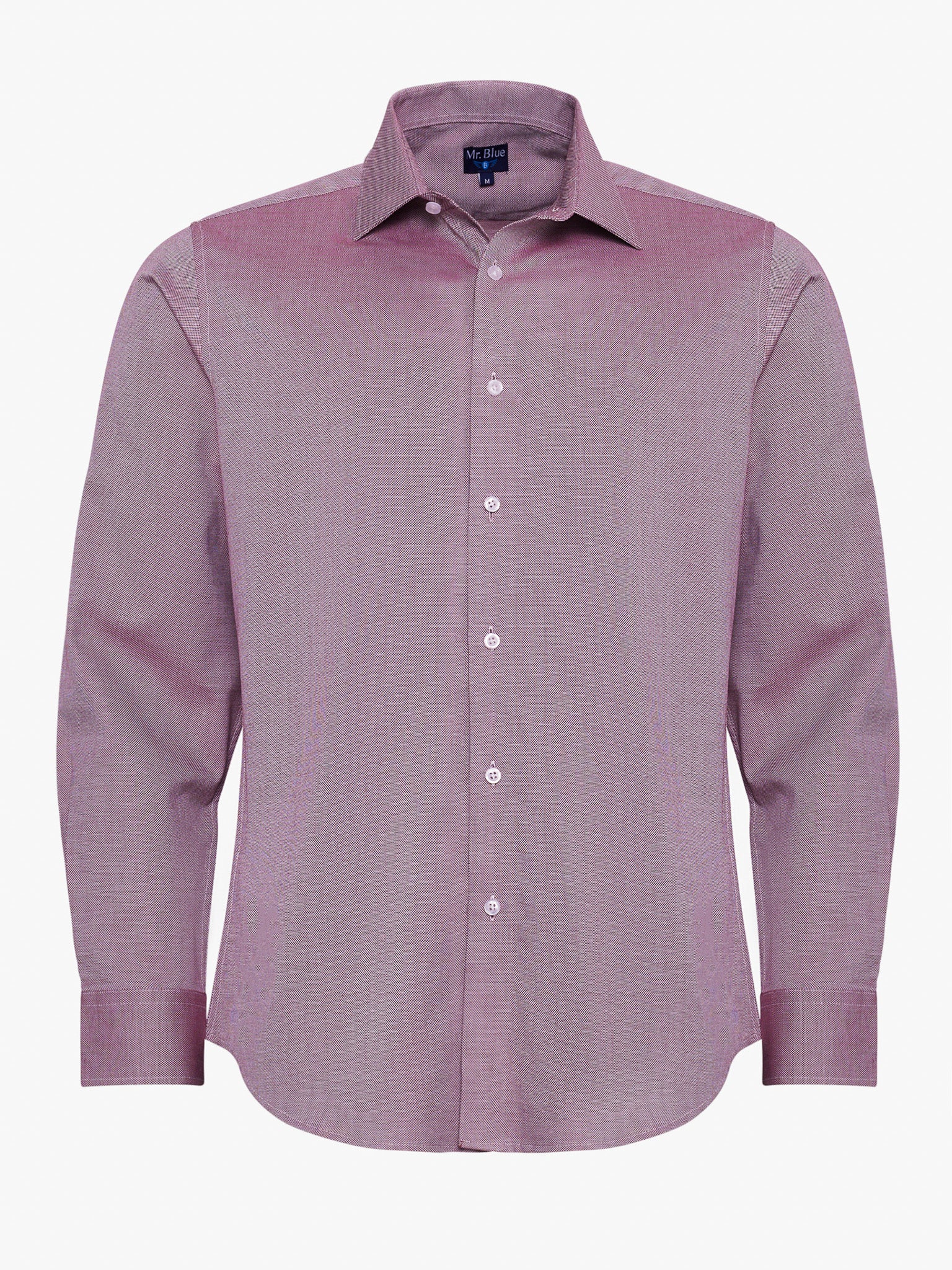 Camisa Algodão Vermelha Manga Comprida Slim Fit Mr. Blue