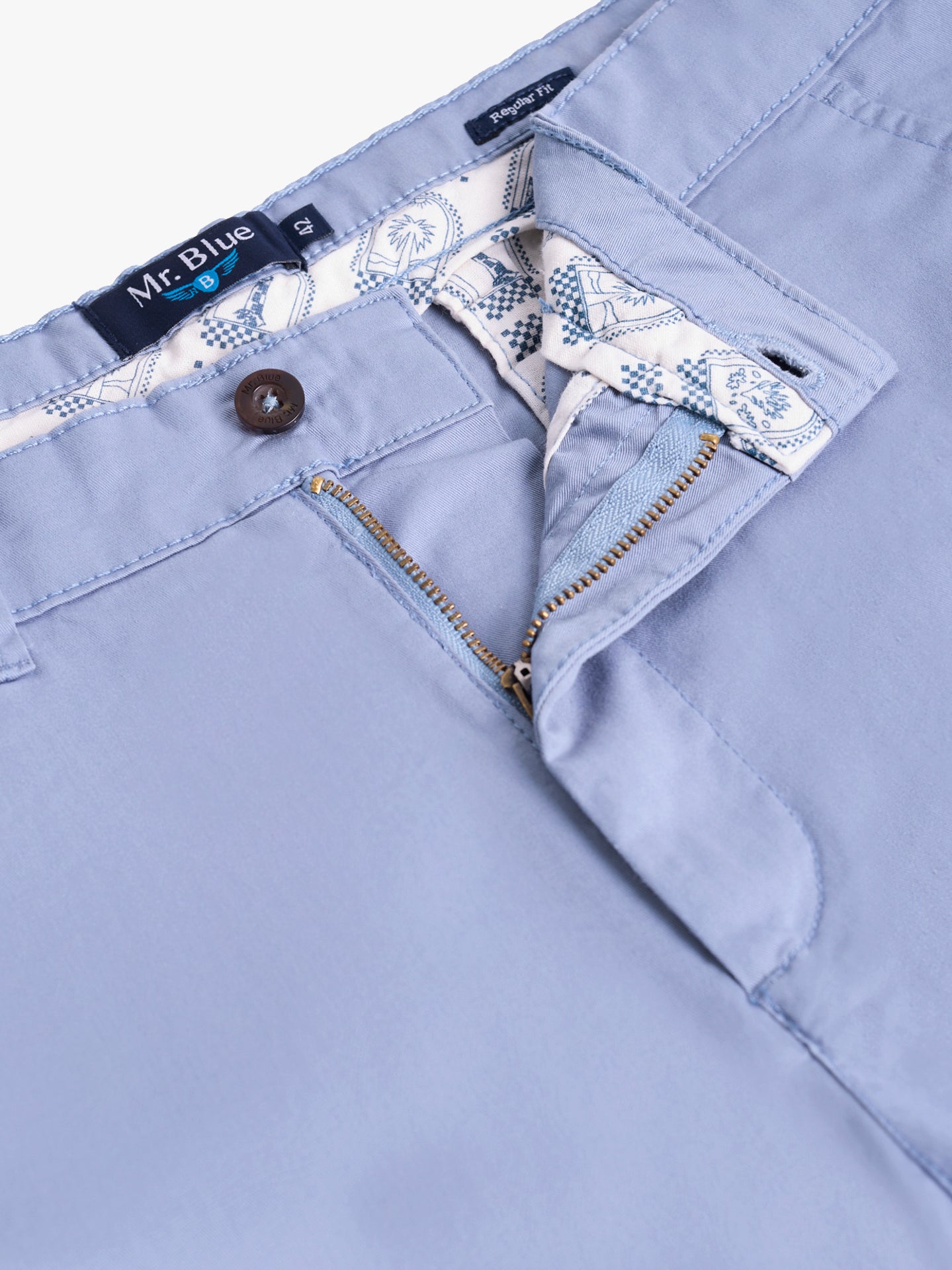 BERMUDA ALGODÃO AZUIS REGULAR FIT MR. BLUE