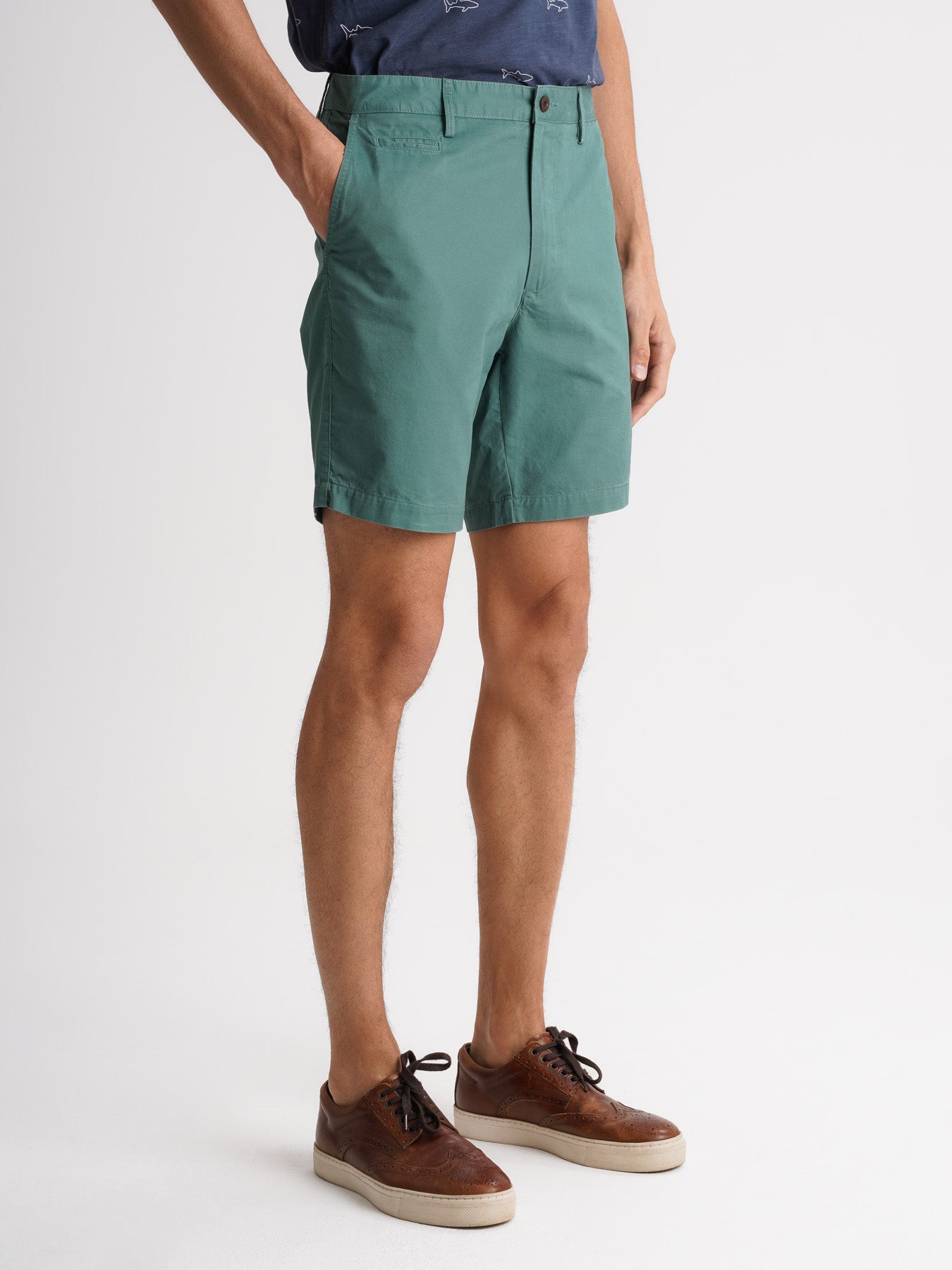 Calções Slim Fit Verdes Mr. Blue