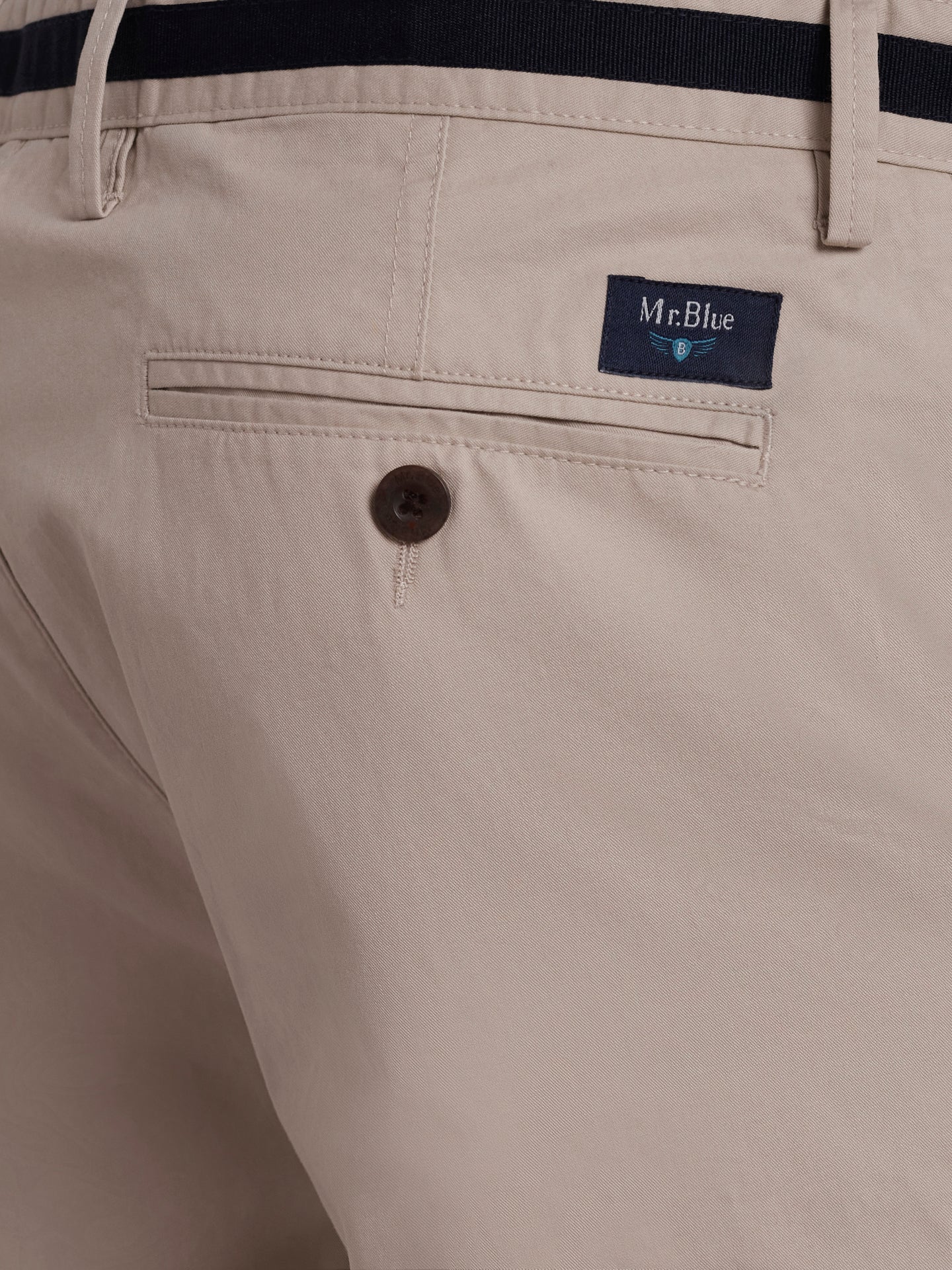 Calças Chinos Slim Fit Twill Beges Mr. Blue