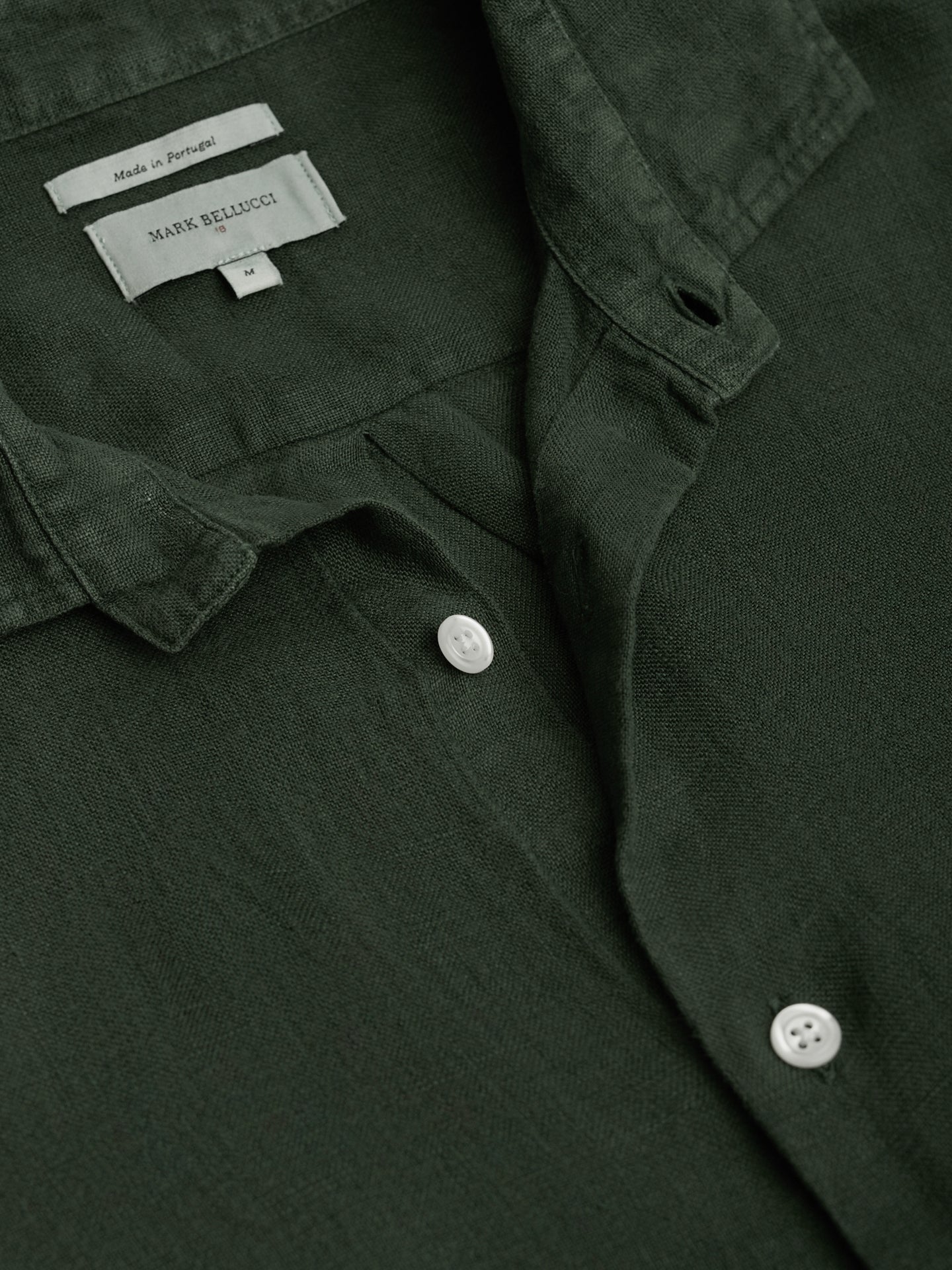 CAMISA LINHO VERDE MANGA COMPRIDA TAILORED FIT MARK BELLUCCI