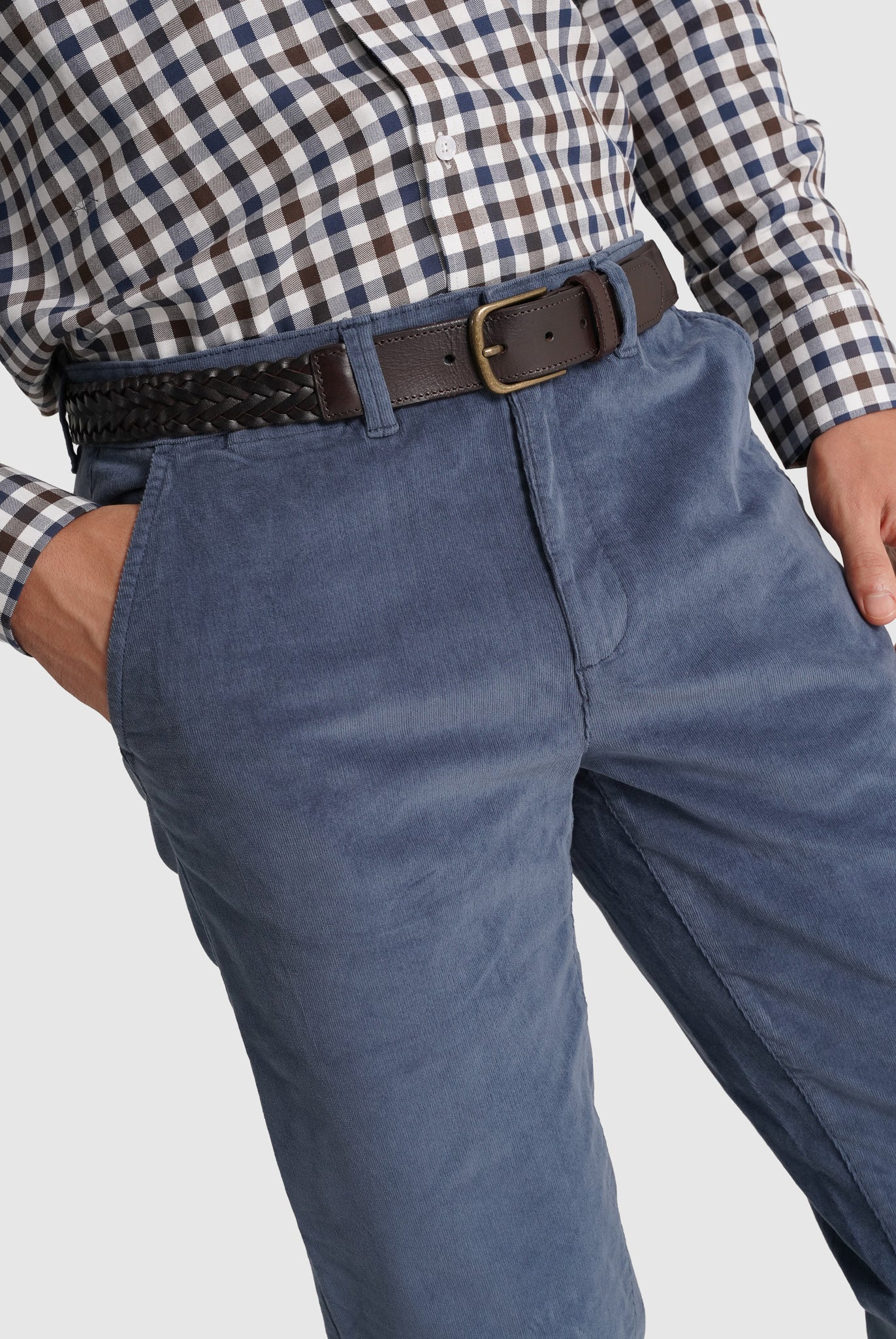 Calça Algodão Azuis Regular Fit Mr. Blue