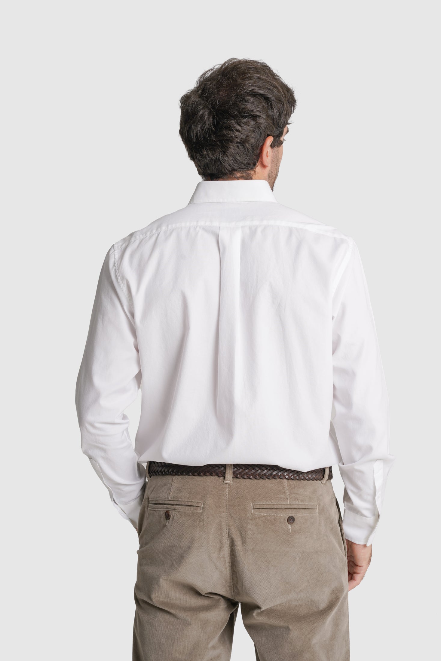 CAMISA ALGODÃO REGULAR FIT BRANCA LISA MR. BLUE