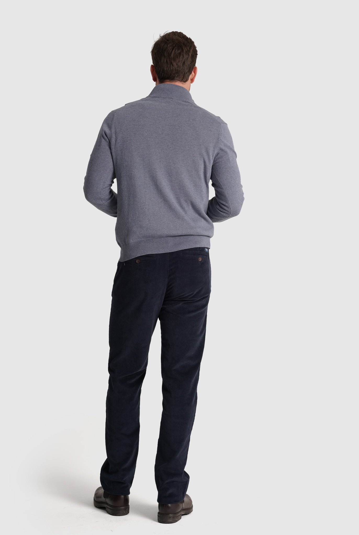 Pullover Caxemira Azul Manga Comprida Regular Fit Mr. Blue