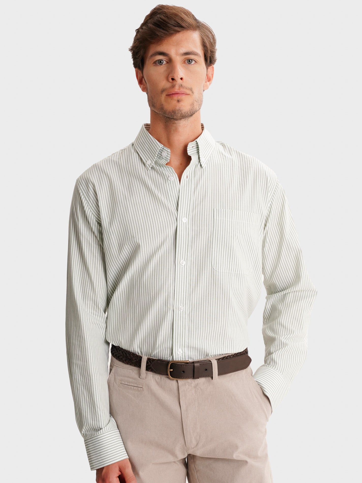 CAMISA VERDE REGULAR FIT MR. BLUE